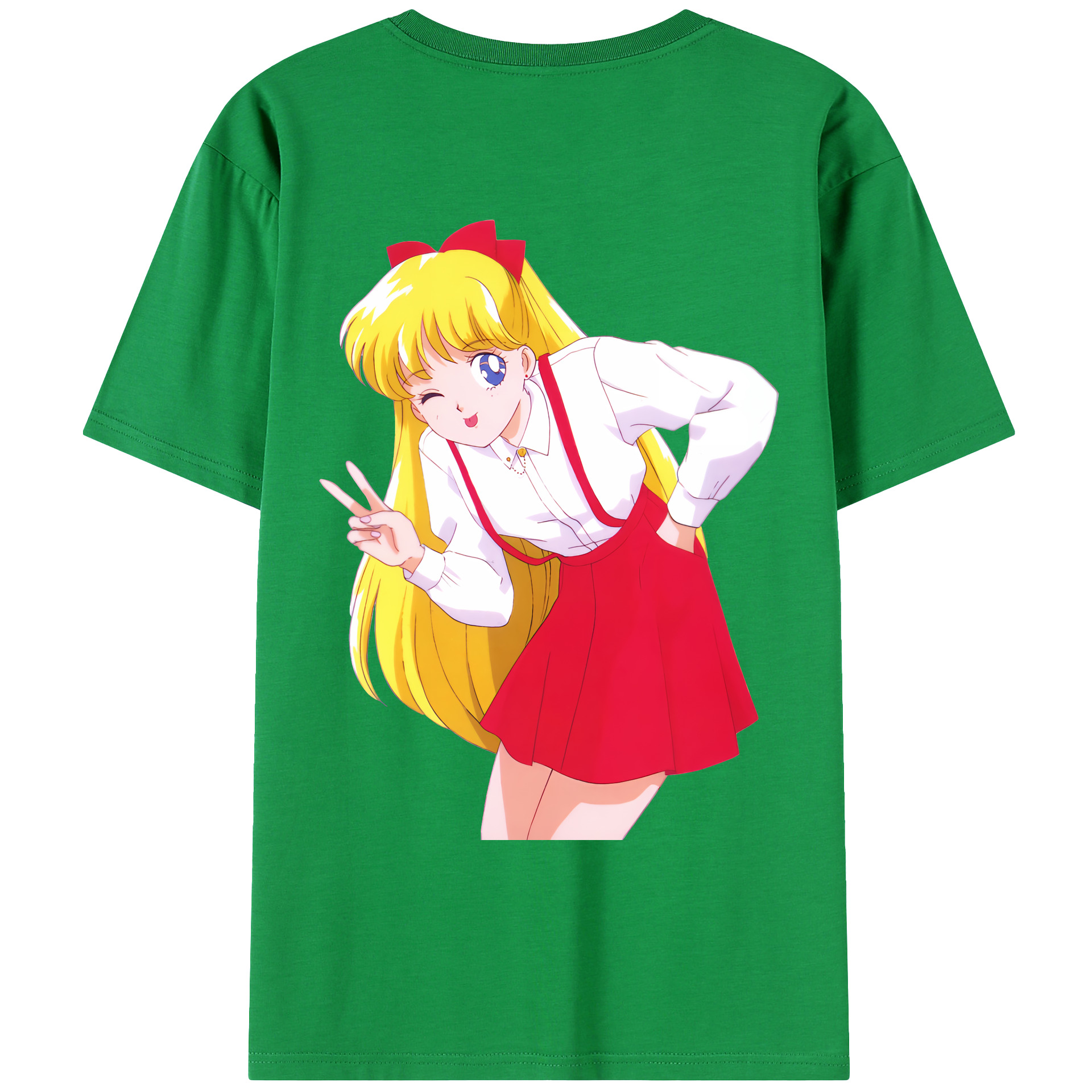 （画像用） 美少女戦士セーラームーン 愛野 美奈子 あいの みなこ Sailor Moon Aino Minako レディース半袖Tシャツ(バックプリント)