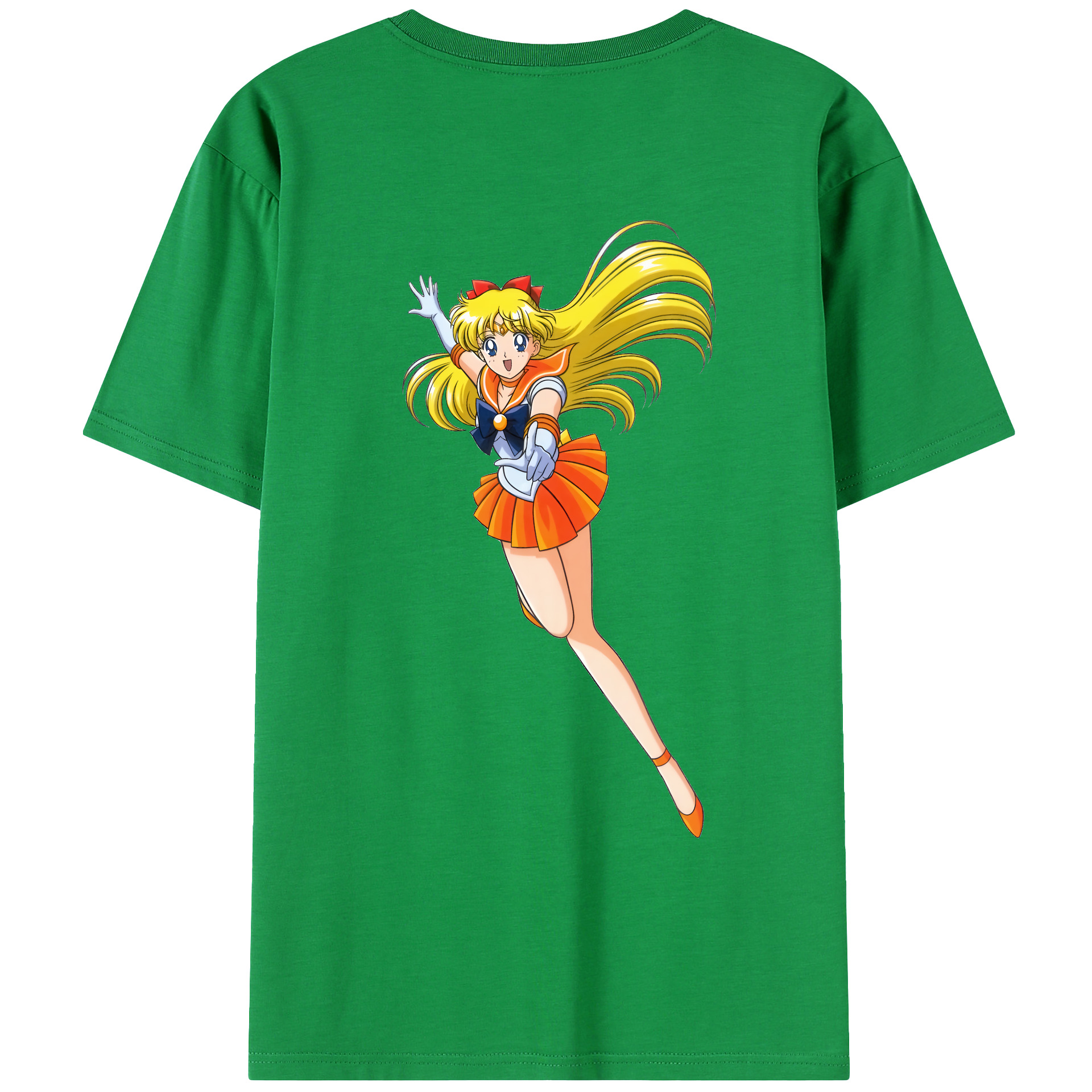 （画像用） 美少女戦士セーラームーン 愛野 美奈子 あいの みなこ Sailor Moon Aino Minako レディース半袖Tシャツ(バックプリント)