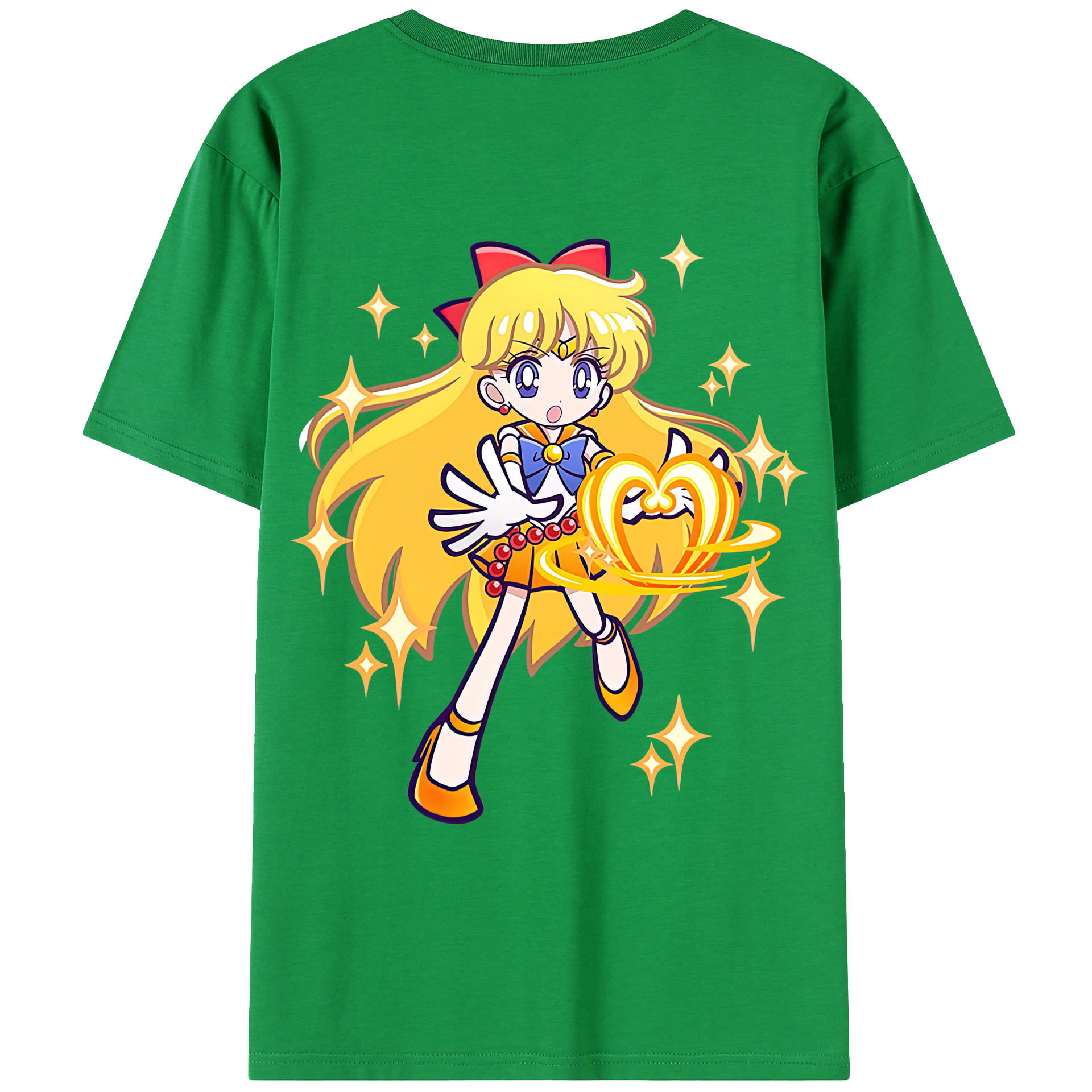 （画像用） 美少女戦士セーラームーン 愛野 美奈子 あいの みなこ Sailor Moon Aino Minako レディース半袖Tシャツ(バックプリント)