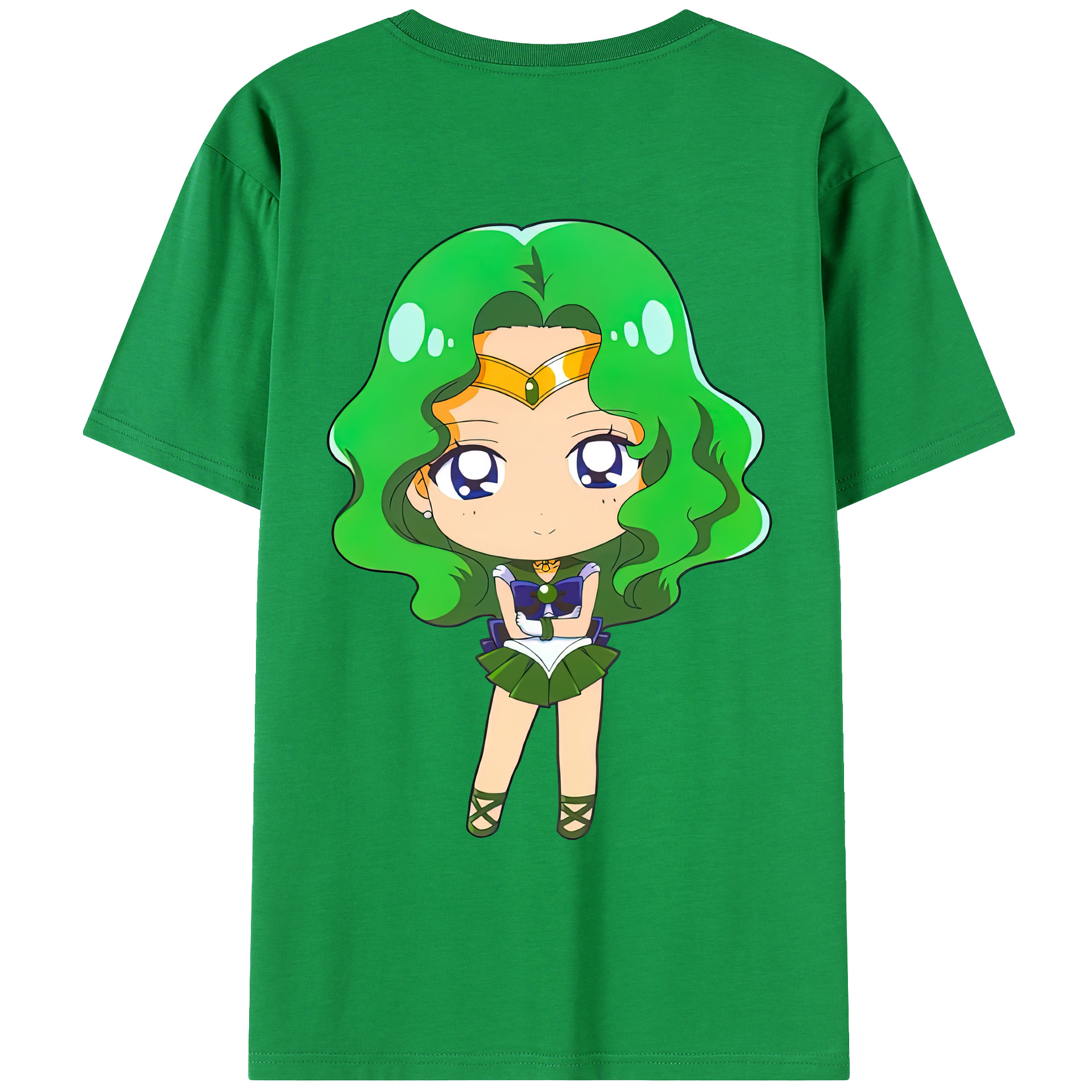 （画像用） 美少女戦士セーラームーン 海王 みちる（かいおう みちる） Sailor Moon Kaiou Michiru レディース半袖Tシャツ(バックプリント)