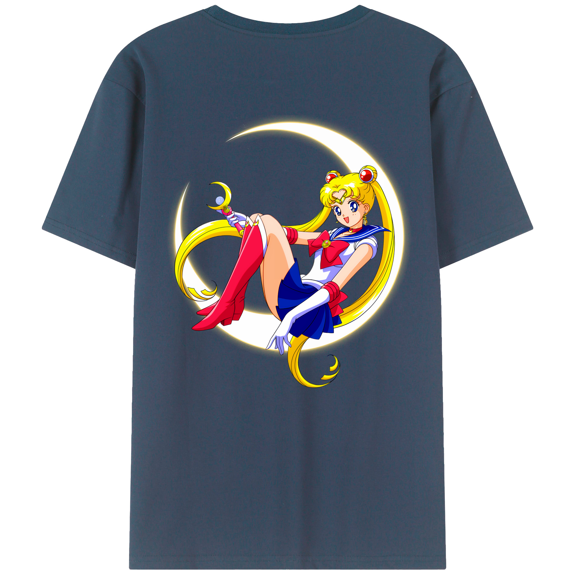 （画像用） 美少女戦士セーラームーン 月野 うさぎ つきの うさぎ Sailor Moon Tsukino Usagi レディース半袖Tシャツ(バックプリント)
