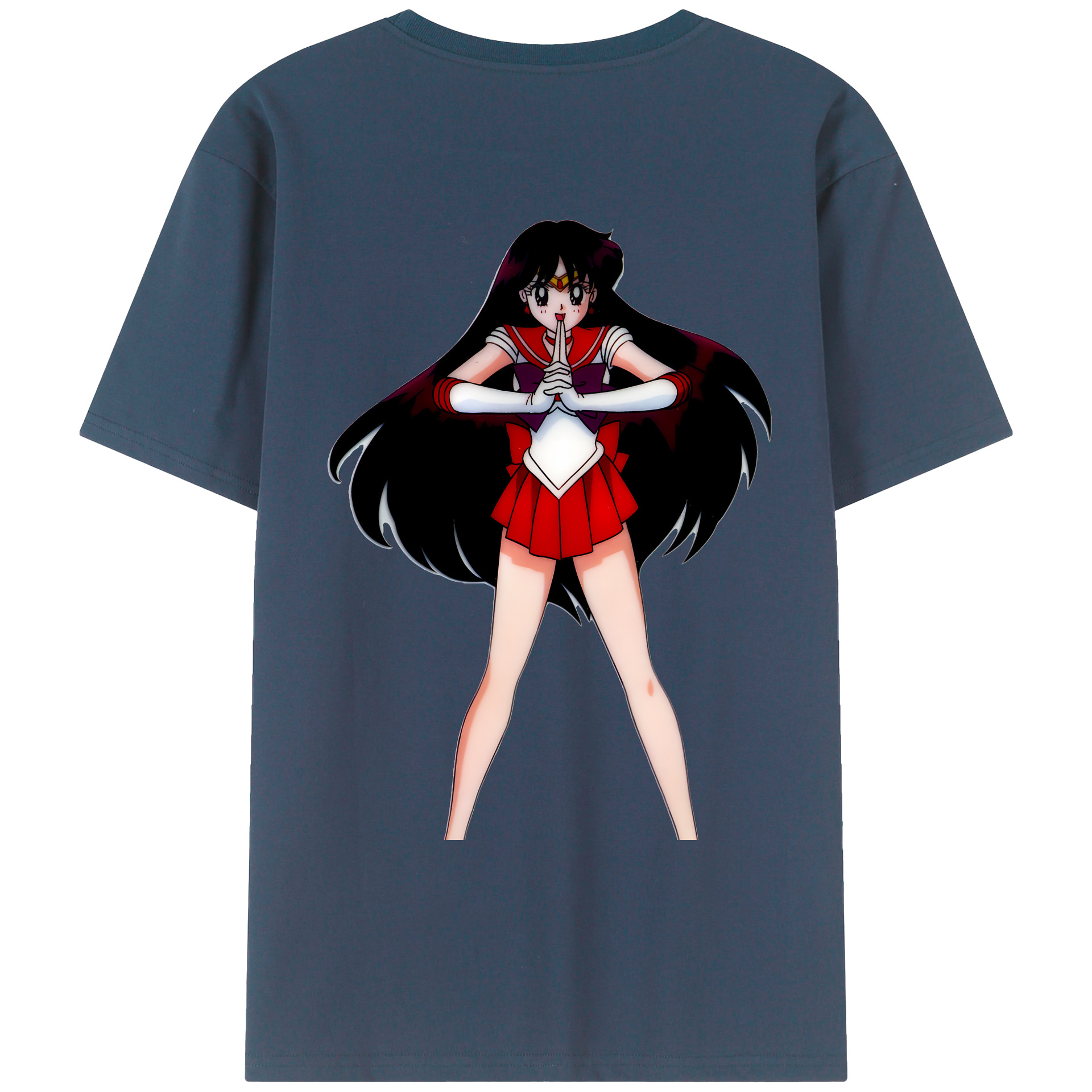 （画像用） 美少女戦士セーラームーン 火野レイ ひの レイ Sailor Moon Hino Rei （セーラーマーズ,Sailor Mars） レディース半袖Tシャツ(バックプリント)