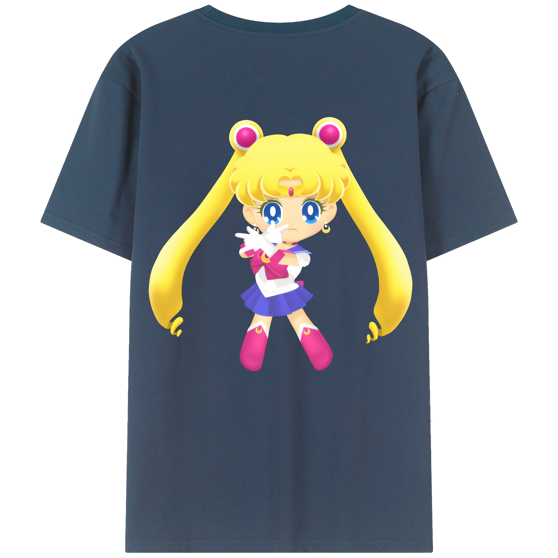 （画像用） 美少女戦士セーラームーン 月野 うさぎ つきの うさぎ Sailor Moon Tsukino Usagi レディース半袖Tシャツ(バックプリント)