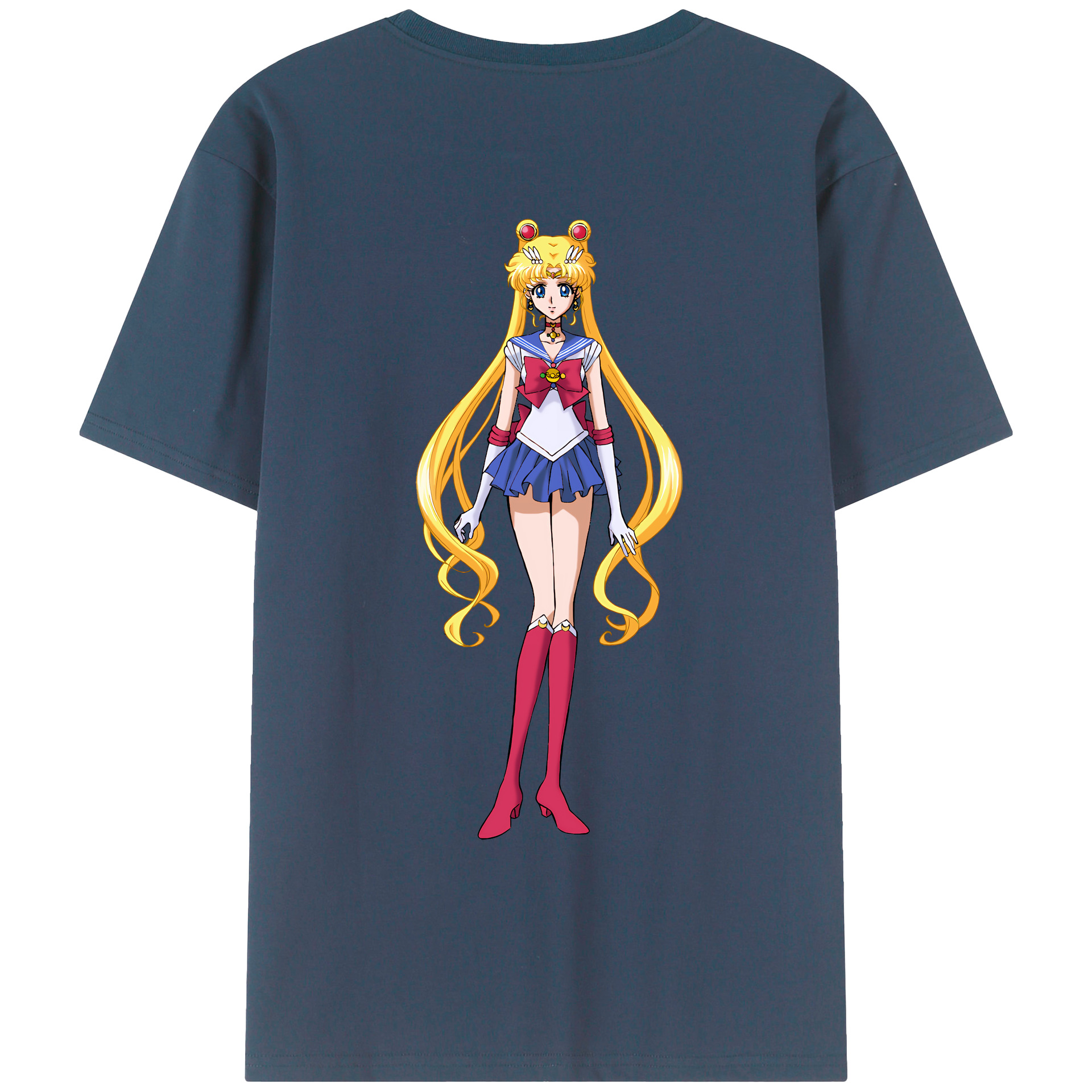 （画像用） 美少女戦士セーラームーン 月野 うさぎ つきの うさぎ Sailor Moon Tsukino Usagi レディース半袖Tシャツ(バックプリント)