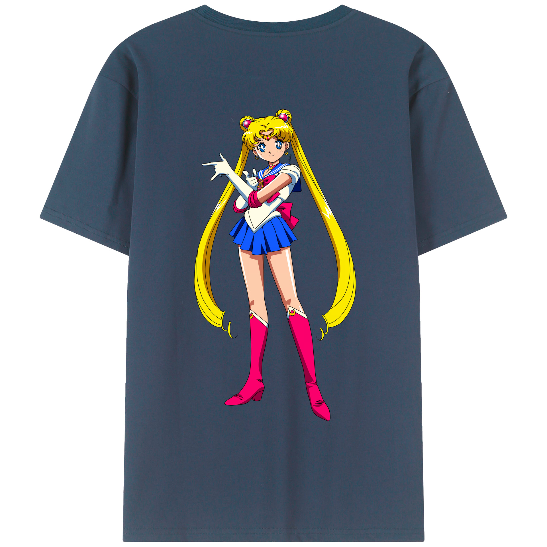 （画像用） 美少女戦士セーラームーン 月野 うさぎ つきの うさぎ Sailor Moon Tsukino Usagi レディース半袖Tシャツ(バックプリント)