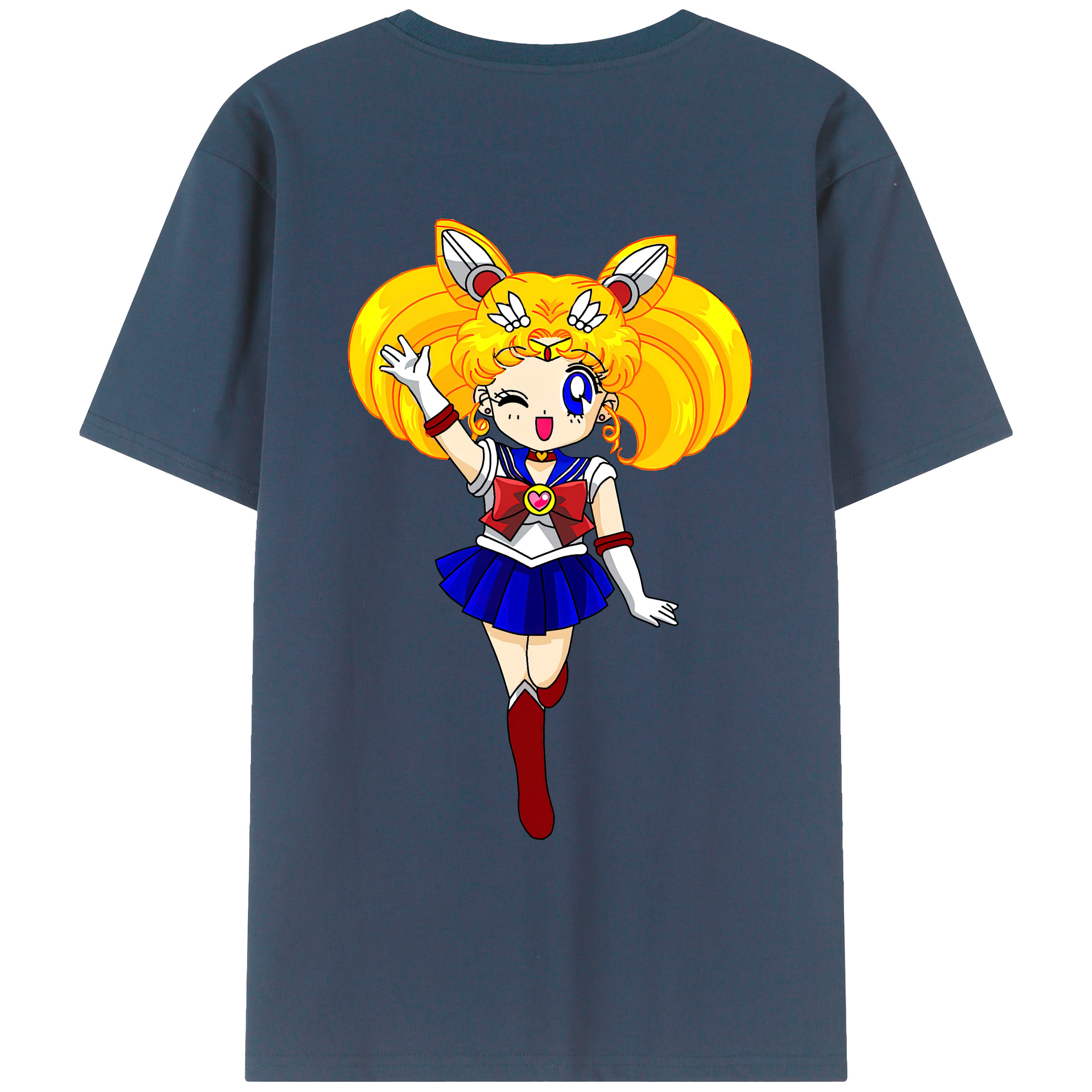 （画像用） 美少女戦士セーラームーン 月野 うさぎ つきの うさぎ Sailor Moon Tsukino Usagi レディース半袖Tシャツ(バックプリント)