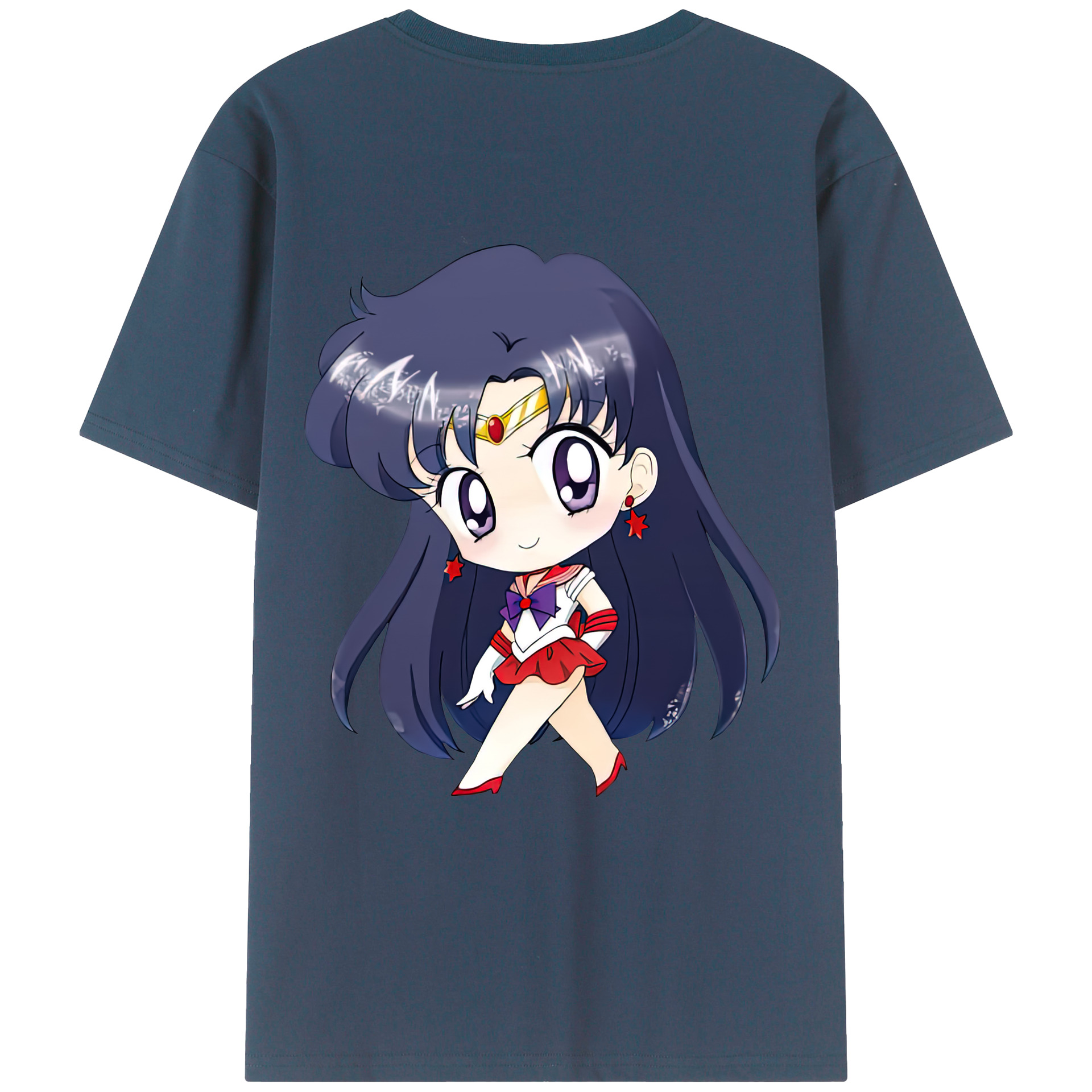 （画像用） 美少女戦士セーラームーン 火野レイ ひの レイ Sailor Moon Hino Rei （セーラーマーズ,Sailor Mars） レディース半袖Tシャツ(バックプリント)
