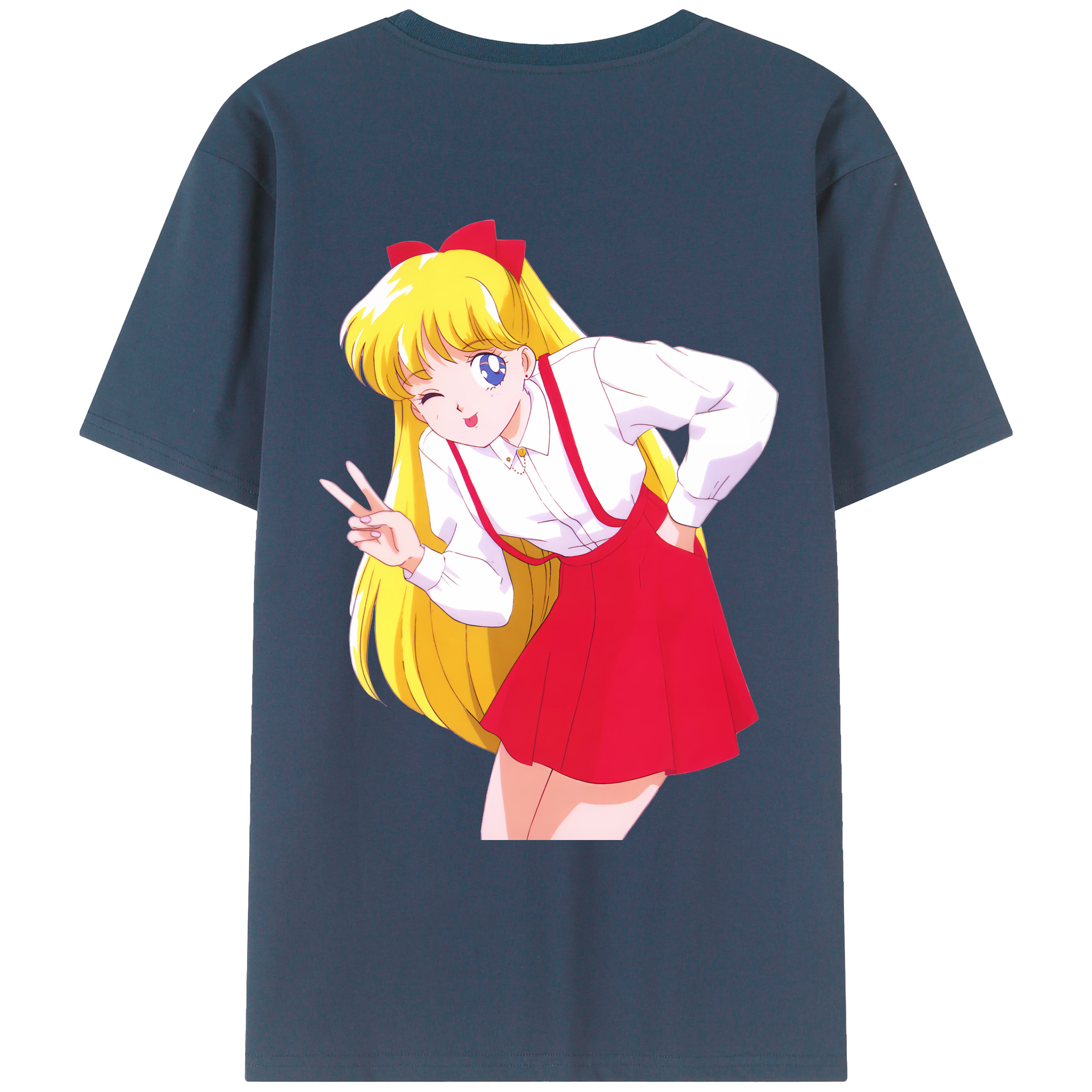 （画像用） 美少女戦士セーラームーン 愛野 美奈子 あいの みなこ Sailor Moon Aino Minako レディース半袖Tシャツ(バックプリント)