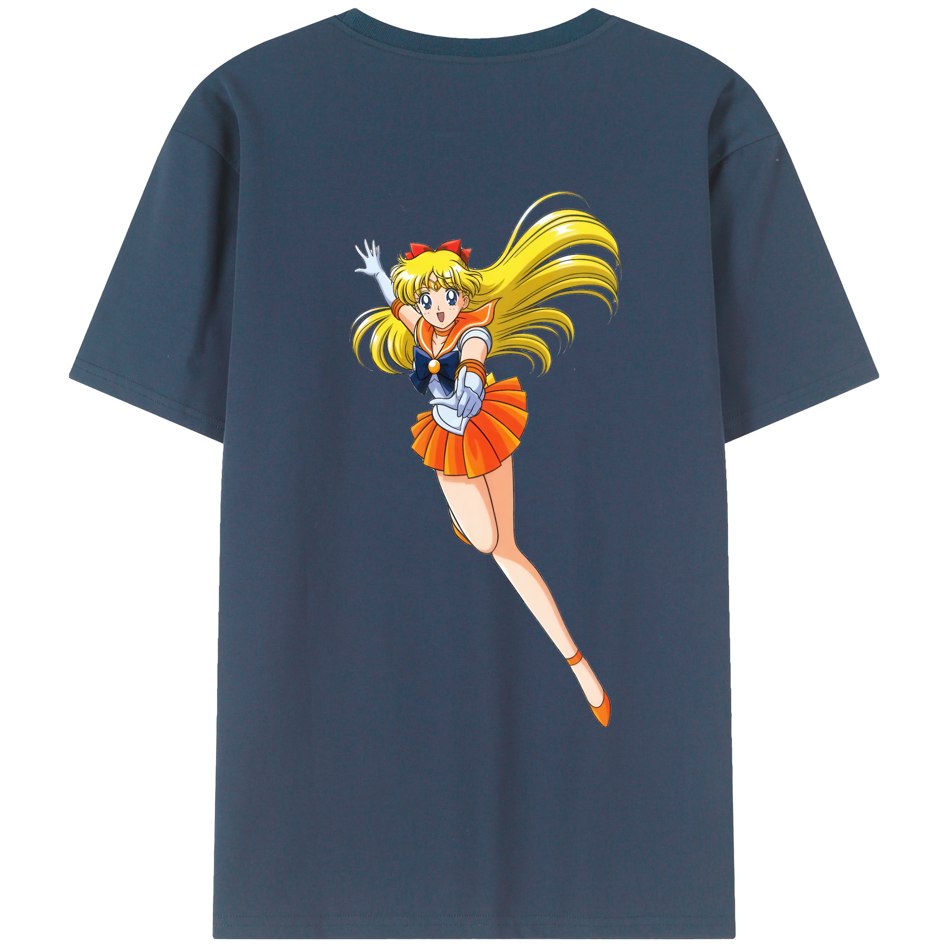 （画像用） 美少女戦士セーラームーン 愛野 美奈子 あいの みなこ Sailor Moon Aino Minako レディース半袖Tシャツ(バックプリント)