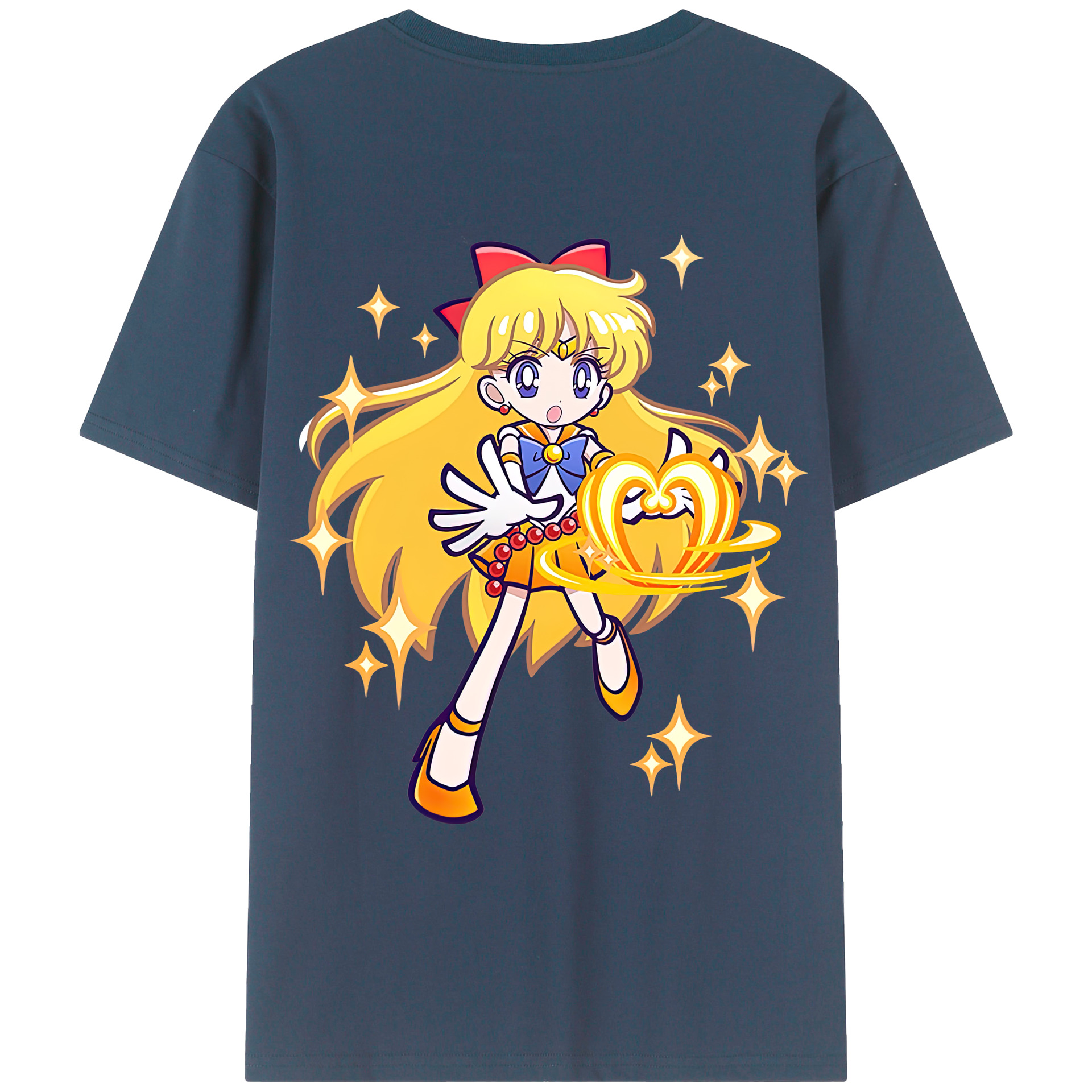 （画像用） 美少女戦士セーラームーン 愛野 美奈子 あいの みなこ Sailor Moon Aino Minako レディース半袖Tシャツ(バックプリント)