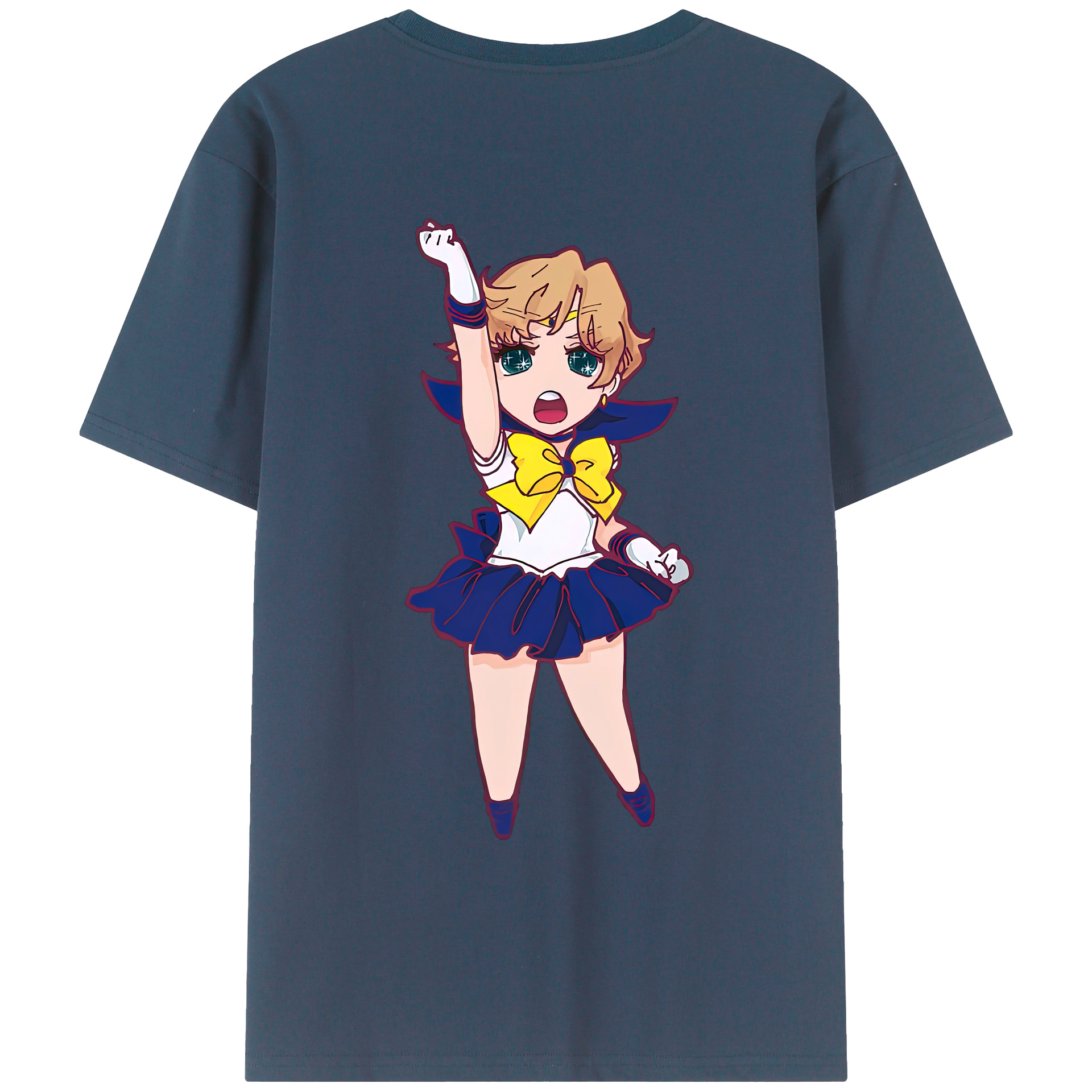 （画像用） 美少女戦士セーラームーン 天王はるか Sailor Moon Tenoh Haruka レディース半袖Tシャツ(バックプリント)