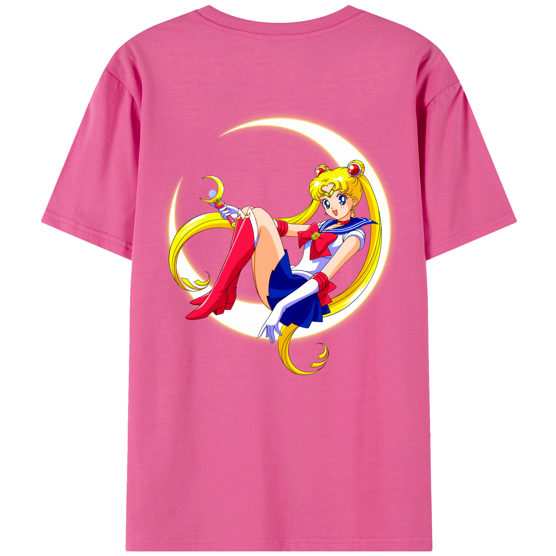 （画像用） 美少女戦士セーラームーン 月野 うさぎ つきの うさぎ Sailor Moon Tsukino Usagi レディース半袖Tシャツ(バックプリント)