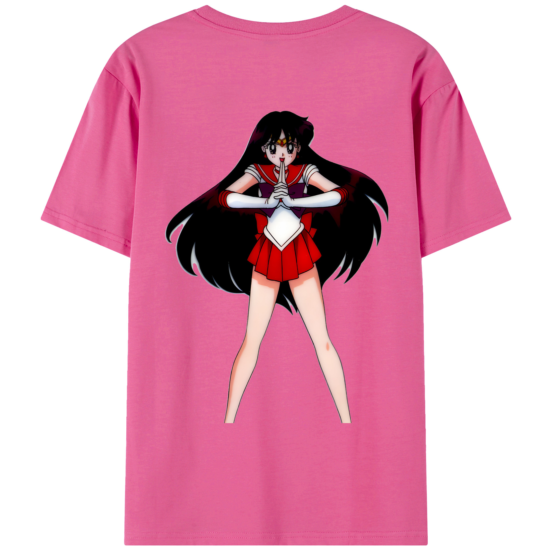 （画像用） 美少女戦士セーラームーン 火野レイ ひの レイ Sailor Moon Hino Rei （セーラーマーズ,Sailor Mars） レディース半袖Tシャツ(バックプリント)