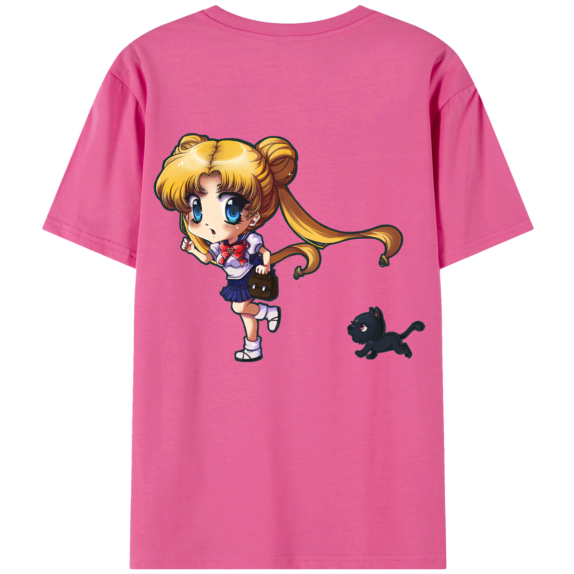 （画像用） 美少女戦士セーラームーン 愛野 美奈子 あいの みなこ Sailor Moon Aino Minako レディース半袖Tシャツ(バックプリント)