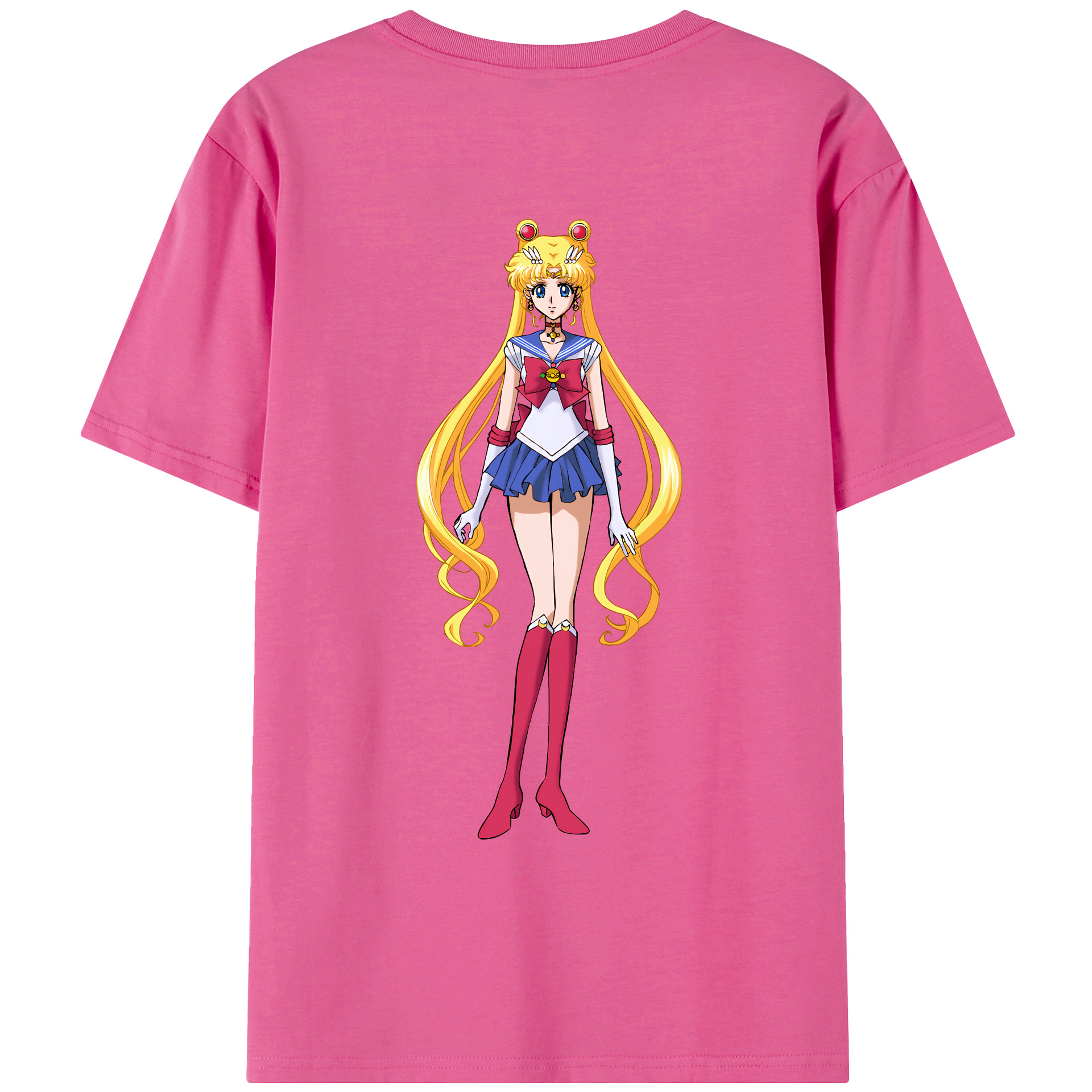 （画像用） 美少女戦士セーラームーン 月野 うさぎ つきの うさぎ Sailor Moon Tsukino Usagi レディース半袖Tシャツ(バックプリント)