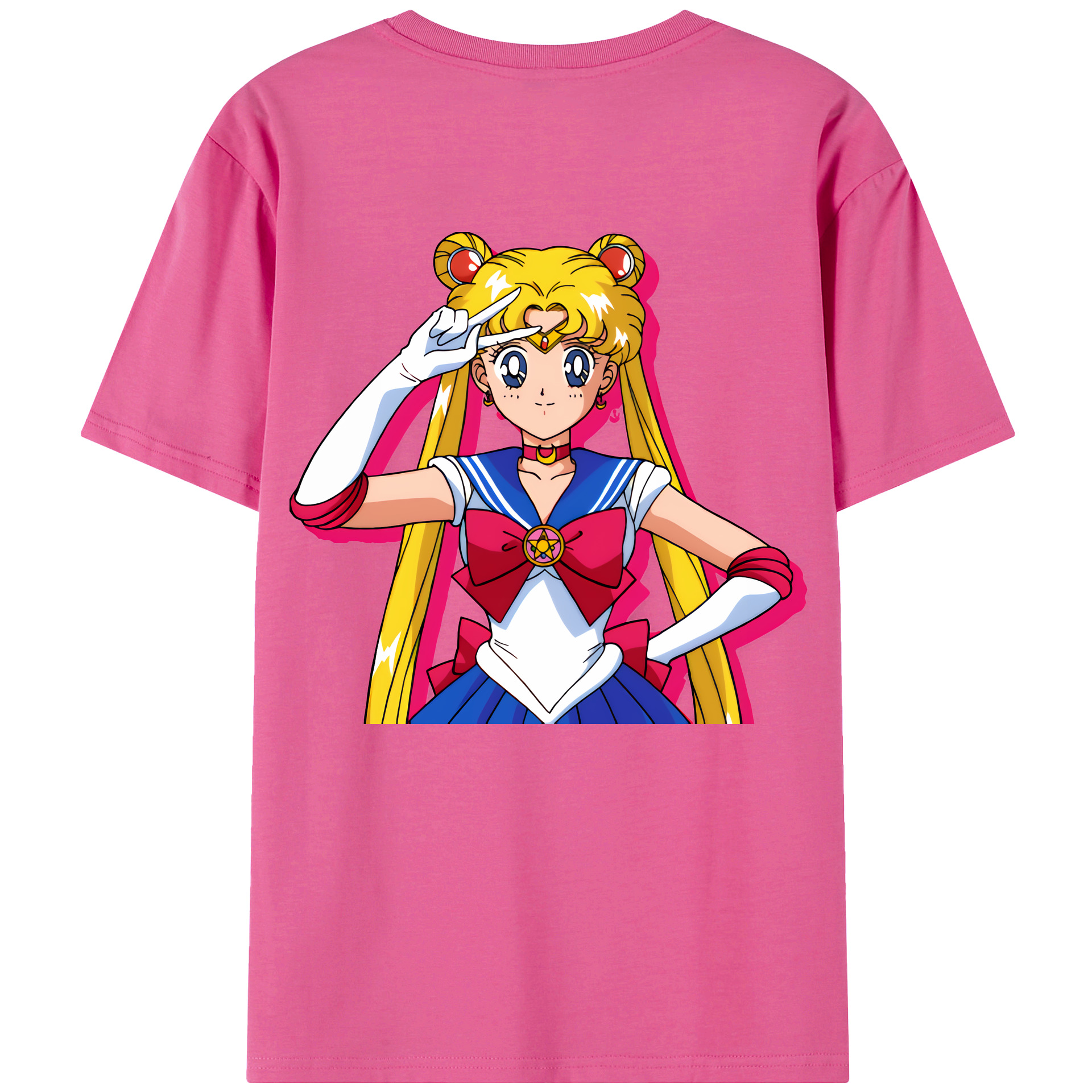 （画像用） 美少女戦士セーラームーン 月野 うさぎ つきの うさぎ Sailor Moon Tsukino Usagi レディース半袖Tシャツ(バックプリント)