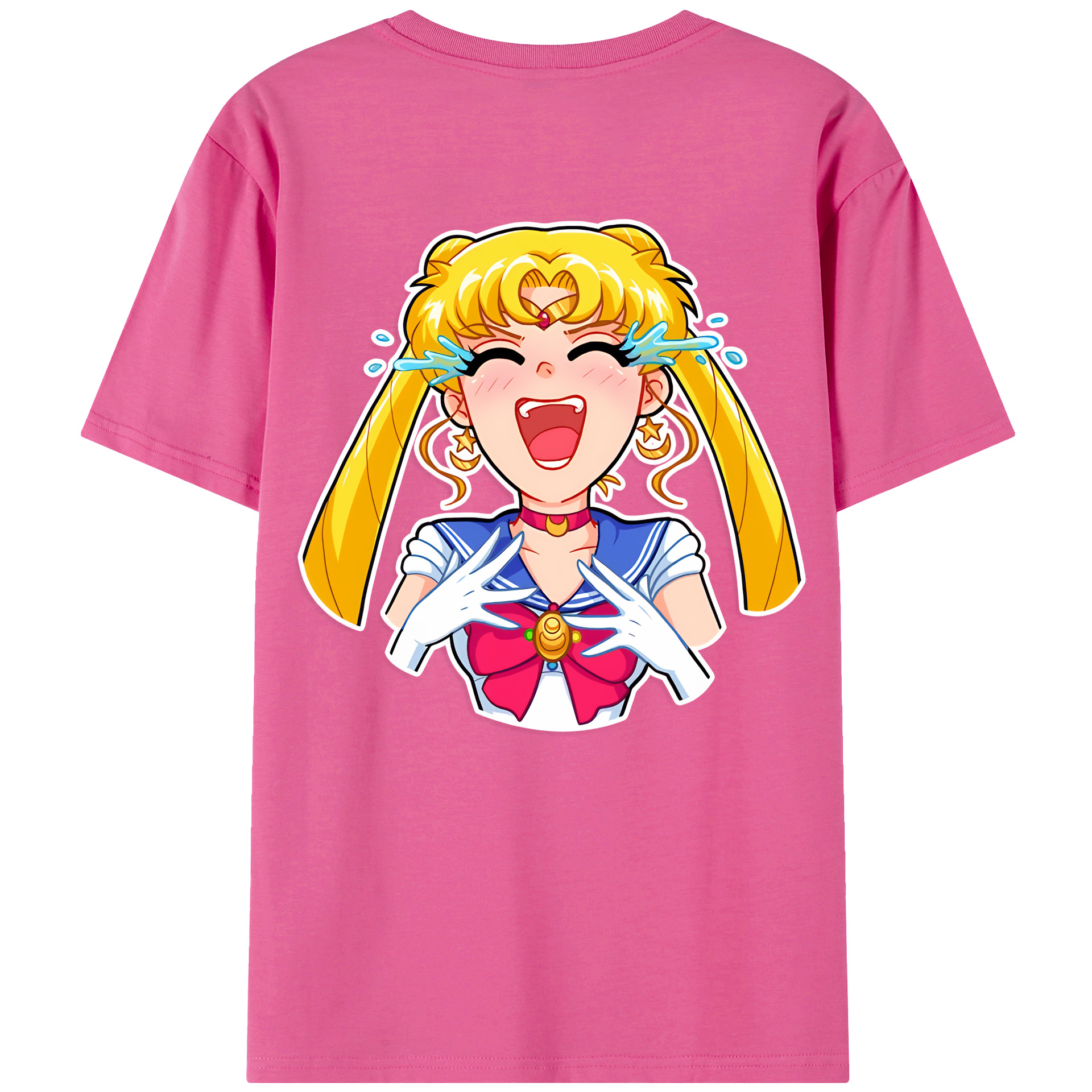 （画像用） 美少女戦士セーラームーン 月野 うさぎ つきの うさぎ Sailor Moon Tsukino Usagi レディース半袖Tシャツ(バックプリント)