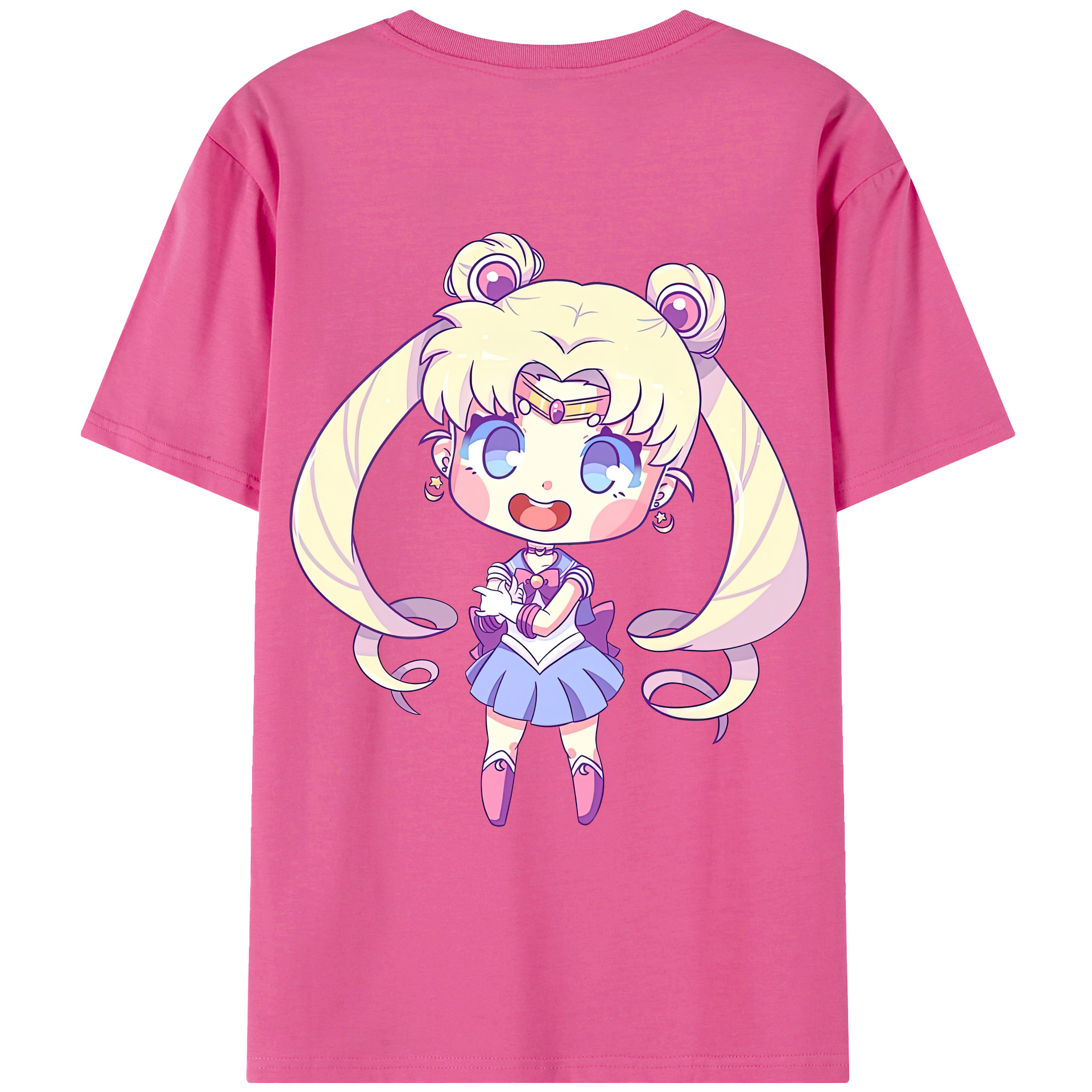 （画像用） 美少女戦士セーラームーン 月野 うさぎ つきの うさぎ Sailor Moon Tsukino Usagi レディース半袖Tシャツ(バックプリント)