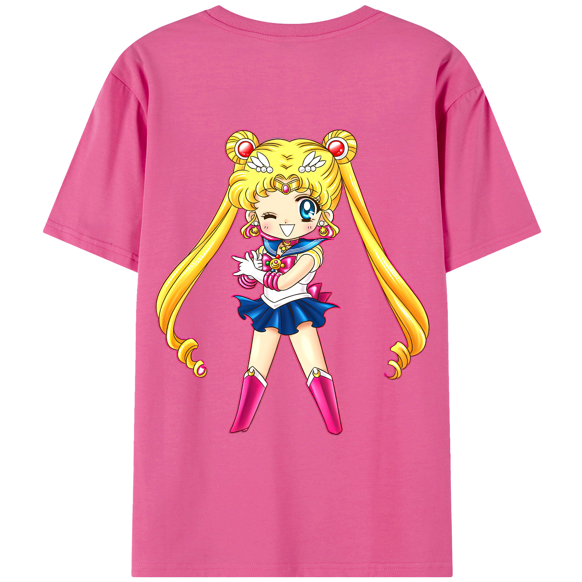 （画像用） 美少女戦士セーラームーン 月野 うさぎ つきの うさぎ Sailor Moon Tsukino Usagi レディース半袖Tシャツ(バックプリント)
