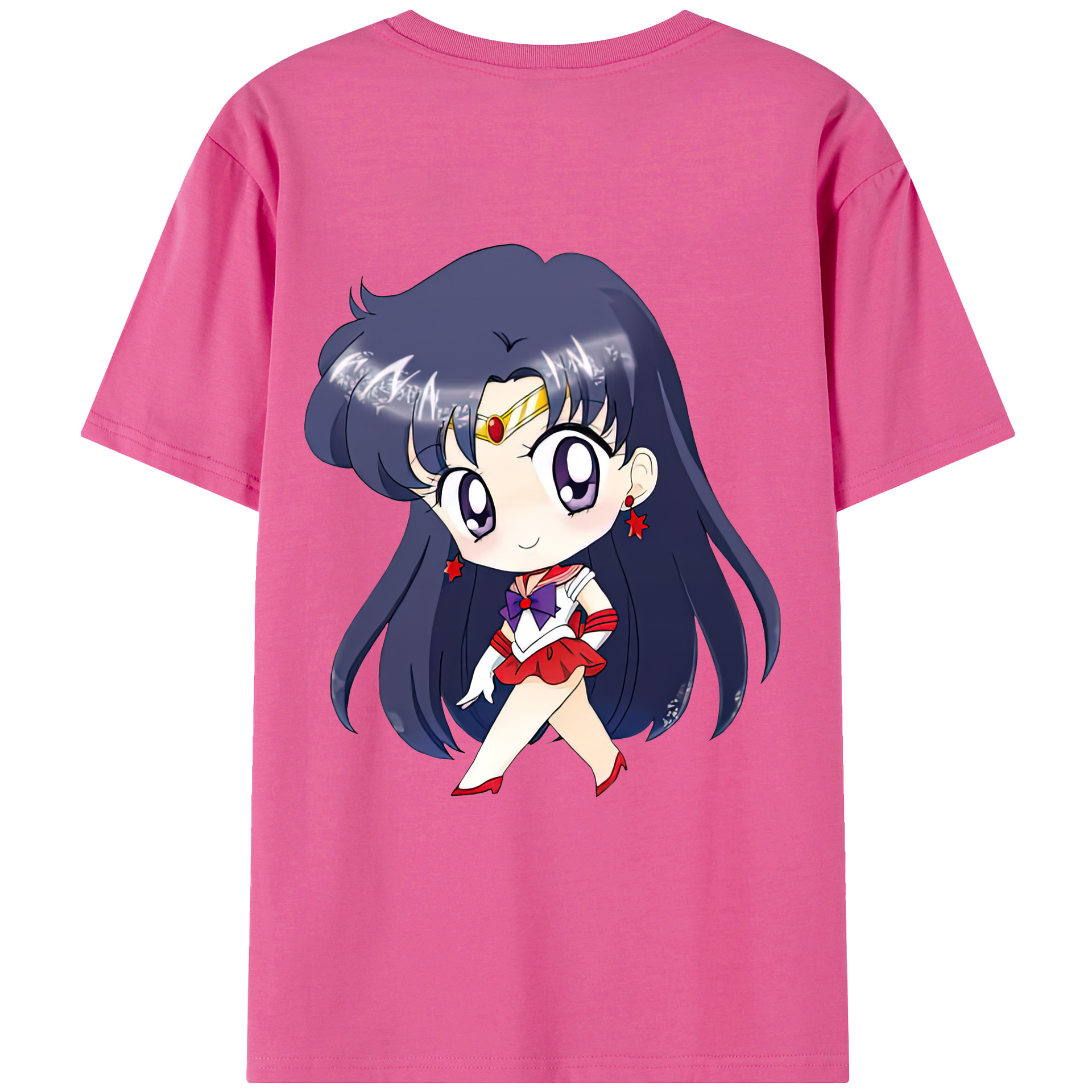 （画像用） 美少女戦士セーラームーン 火野レイ ひの レイ Sailor Moon Hino Rei （セーラーマーズ,Sailor Mars） レディース半袖Tシャツ(バックプリント)