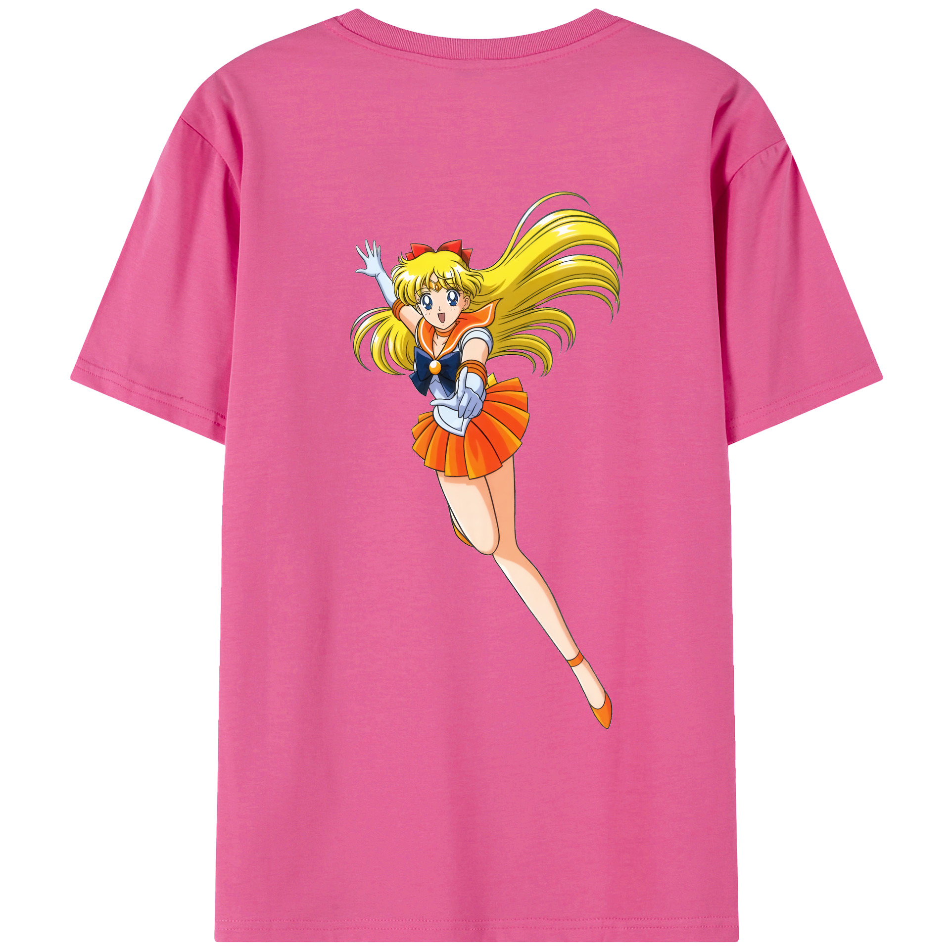 （画像用） 美少女戦士セーラームーン 愛野 美奈子 あいの みなこ Sailor Moon Aino Minako レディース半袖Tシャツ(バックプリント)