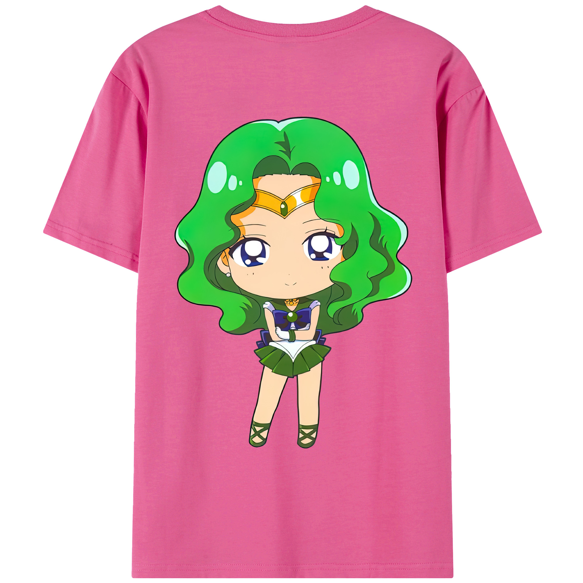 （画像用） 美少女戦士セーラームーン 海王 みちる（かいおう みちる） Sailor Moon Kaiou Michiru レディース半袖Tシャツ(バックプリント)