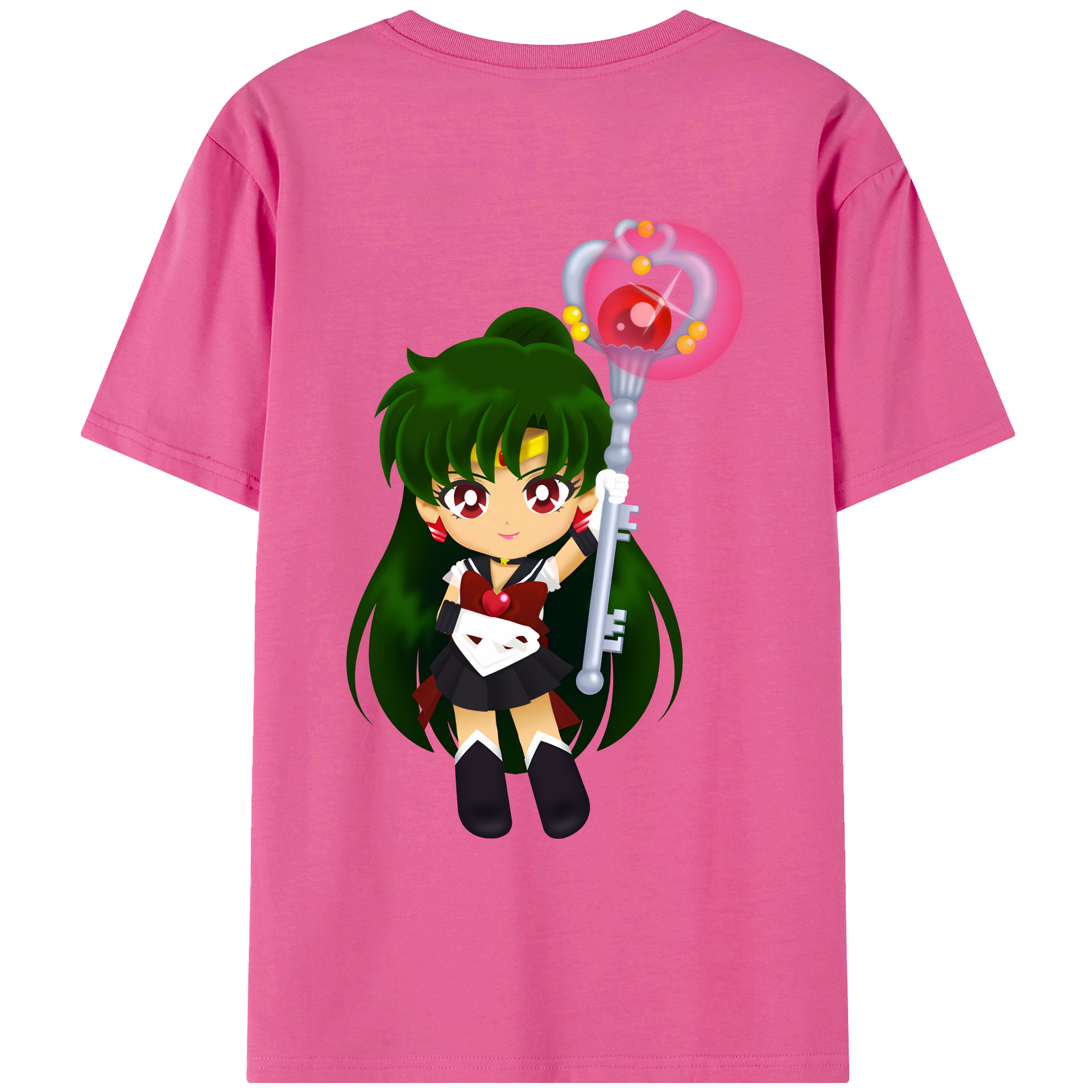 （画像用） 美少女戦士セーラームーン 冥王せつな Sailor Moon Meiou Setsuna レディース半袖Tシャツ(バックプリント)