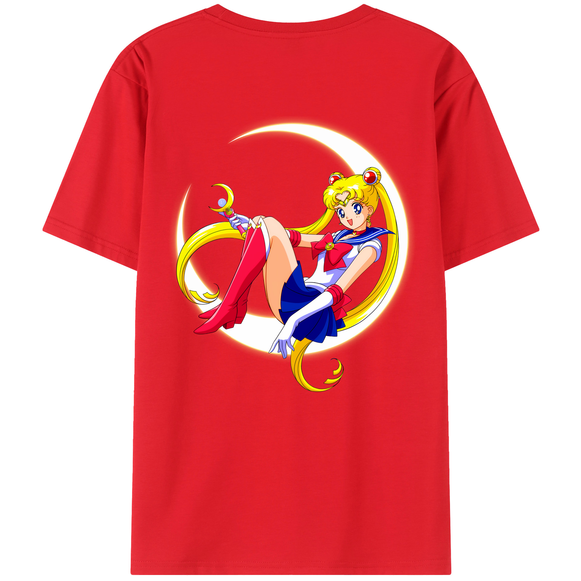 （画像用） 美少女戦士セーラームーン 月野 うさぎ つきの うさぎ Sailor Moon Tsukino Usagi レディース半袖Tシャツ(バックプリント)