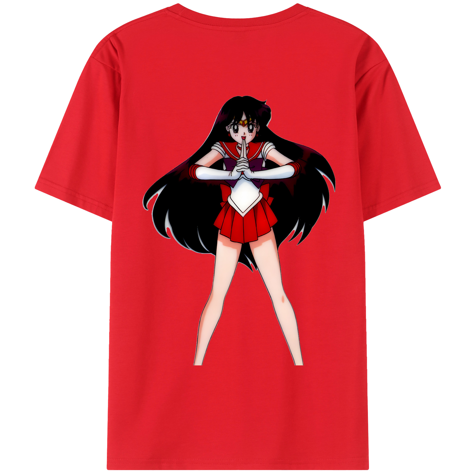 （画像用） 美少女戦士セーラームーン 火野レイ ひの レイ Sailor Moon Hino Rei （セーラーマーズ,Sailor Mars） レディース半袖Tシャツ(バックプリント)