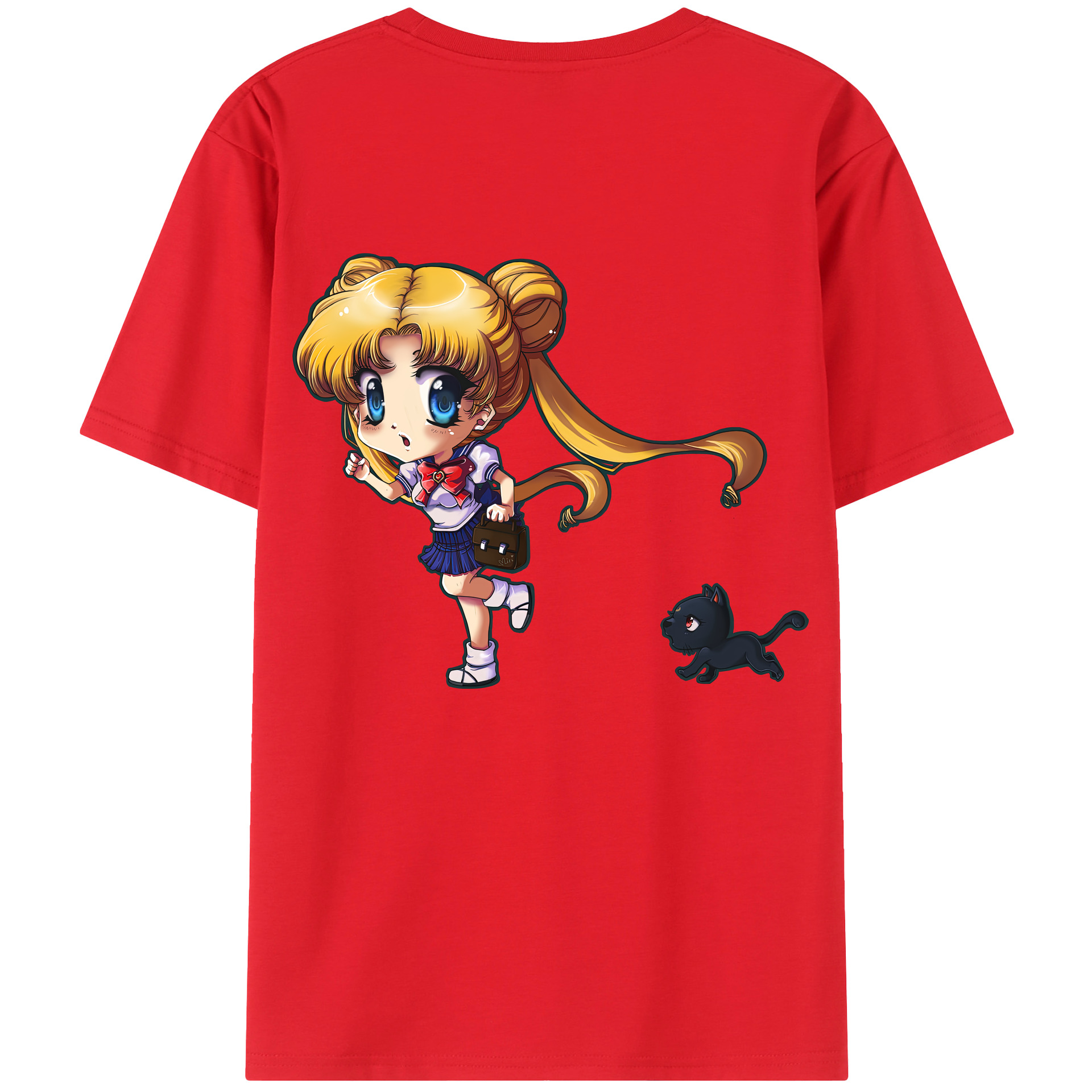 （画像用） 美少女戦士セーラームーン 愛野 美奈子 あいの みなこ Sailor Moon Aino Minako レディース半袖Tシャツ(バックプリント)