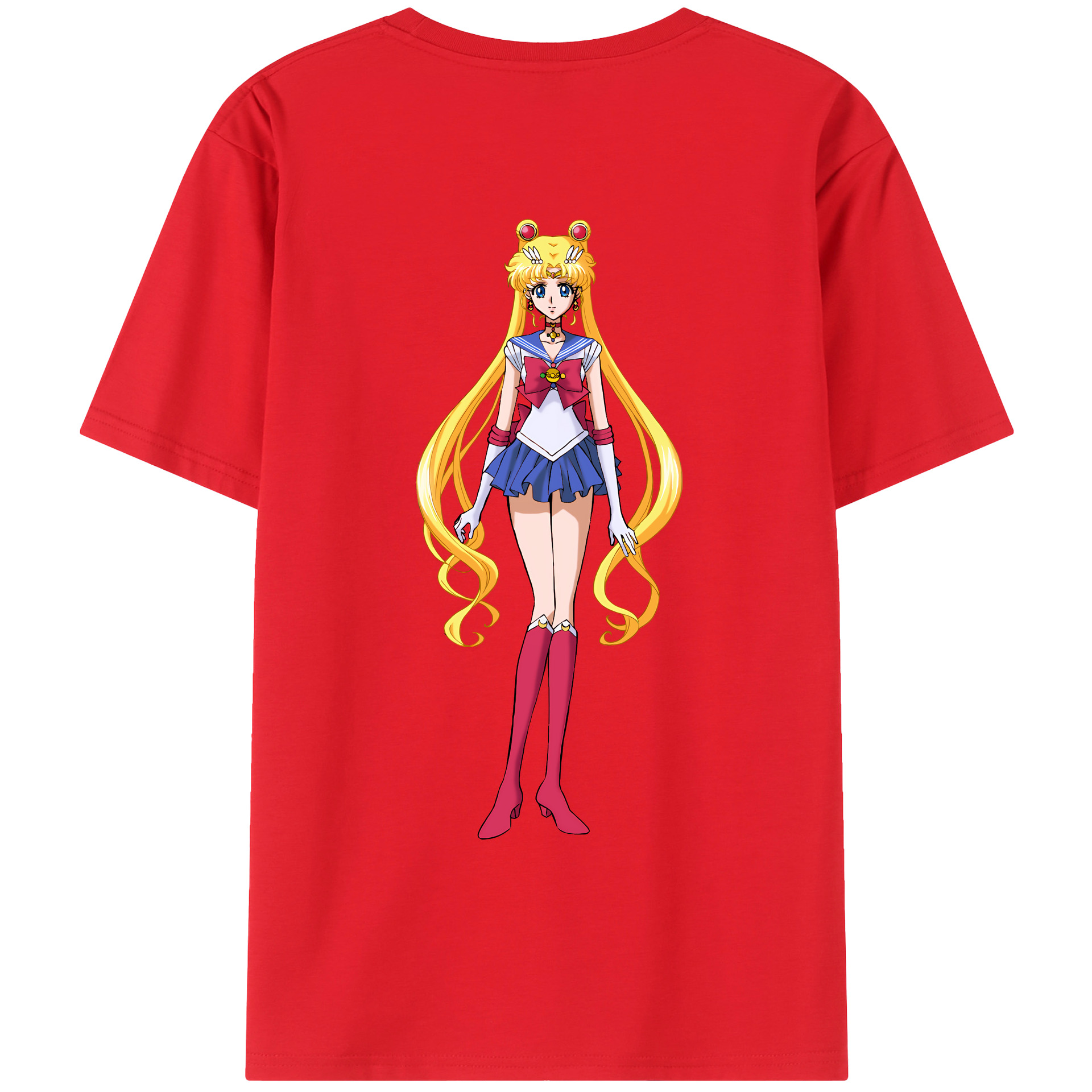 （画像用） 美少女戦士セーラームーン 月野 うさぎ つきの うさぎ Sailor Moon Tsukino Usagi レディース半袖Tシャツ(バックプリント)