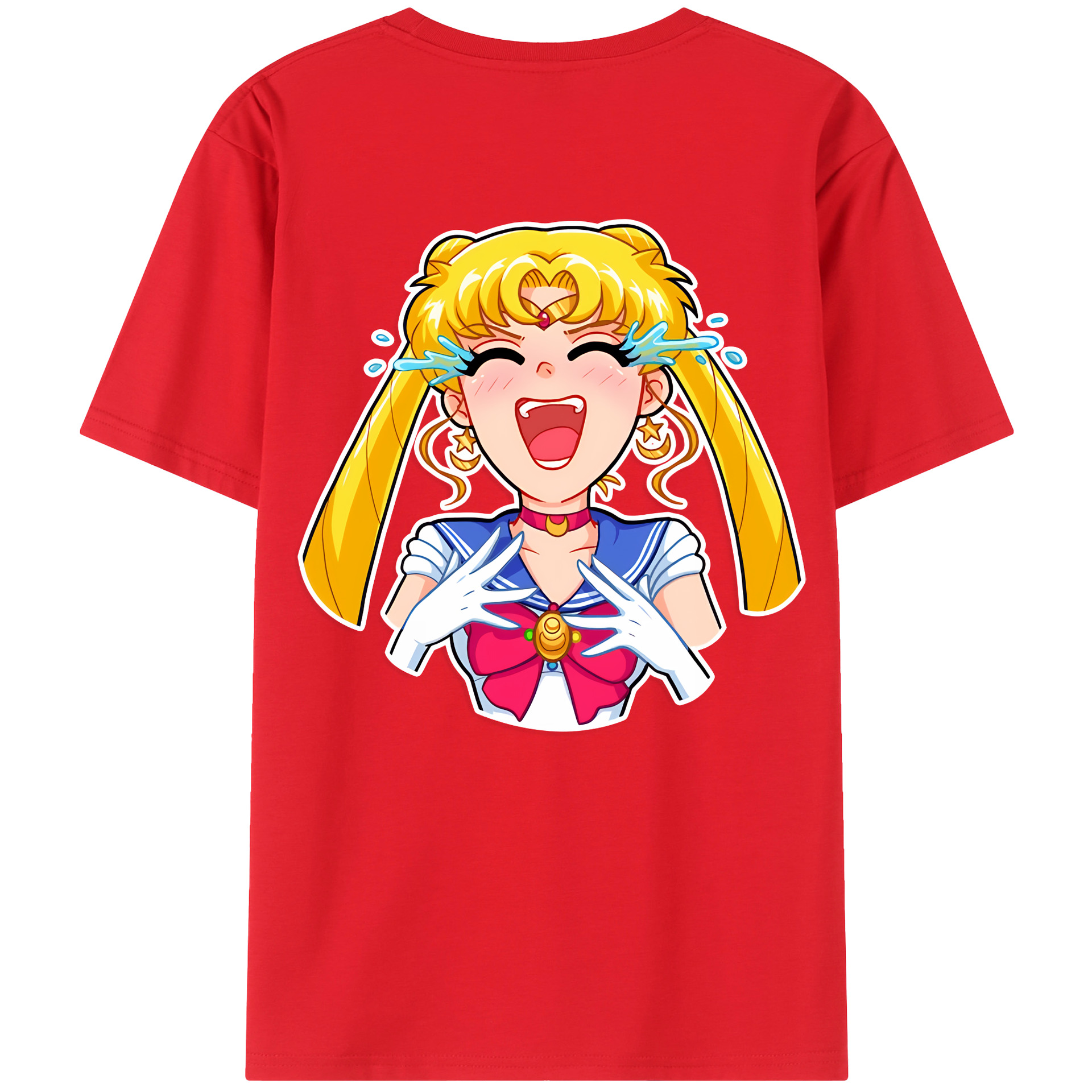（画像用） 美少女戦士セーラームーン 月野 うさぎ つきの うさぎ Sailor Moon Tsukino Usagi レディース半袖Tシャツ(バックプリント)