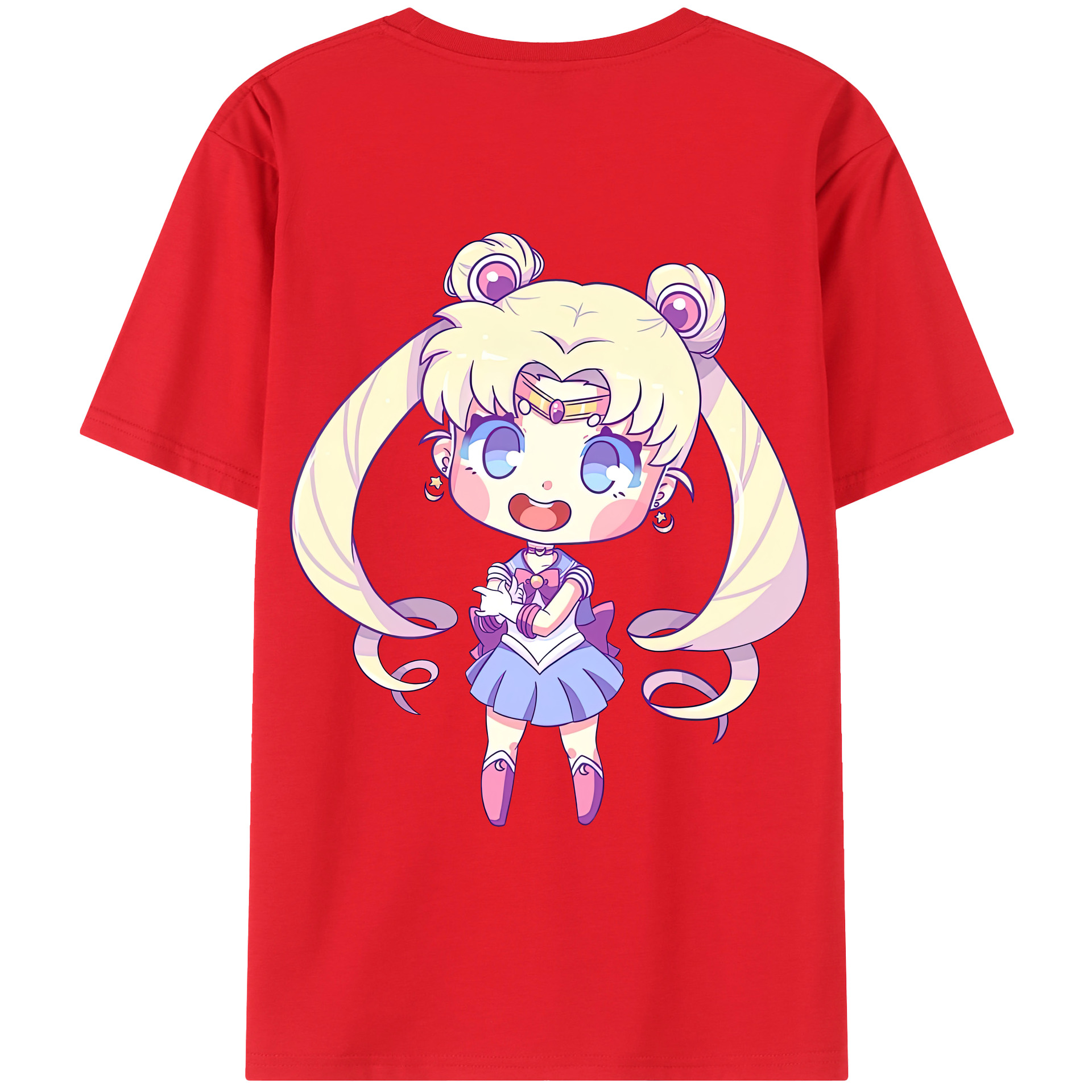 （画像用） 美少女戦士セーラームーン 月野 うさぎ つきの うさぎ Sailor Moon Tsukino Usagi レディース半袖Tシャツ(バックプリント)