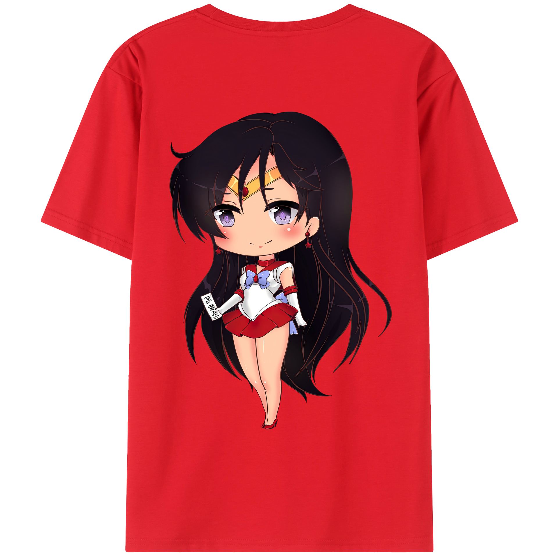（画像用） 美少女戦士セーラームーン 火野レイ ひの レイ Sailor Moon Hino Rei （セーラーマーズ,Sailor Mars） レディース半袖Tシャツ(バックプリント)
