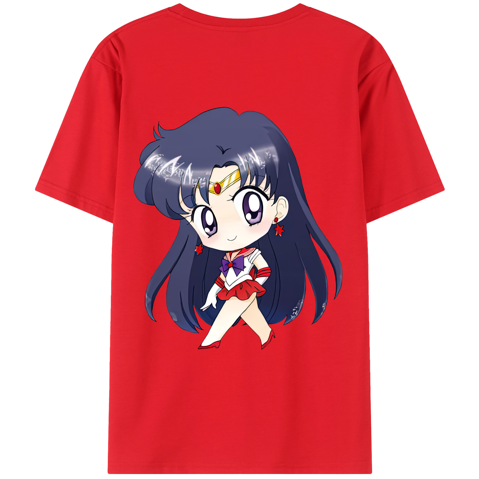 （画像用） 美少女戦士セーラームーン 火野レイ ひの レイ Sailor Moon Hino Rei （セーラーマーズ,Sailor Mars） レディース半袖Tシャツ(バックプリント)