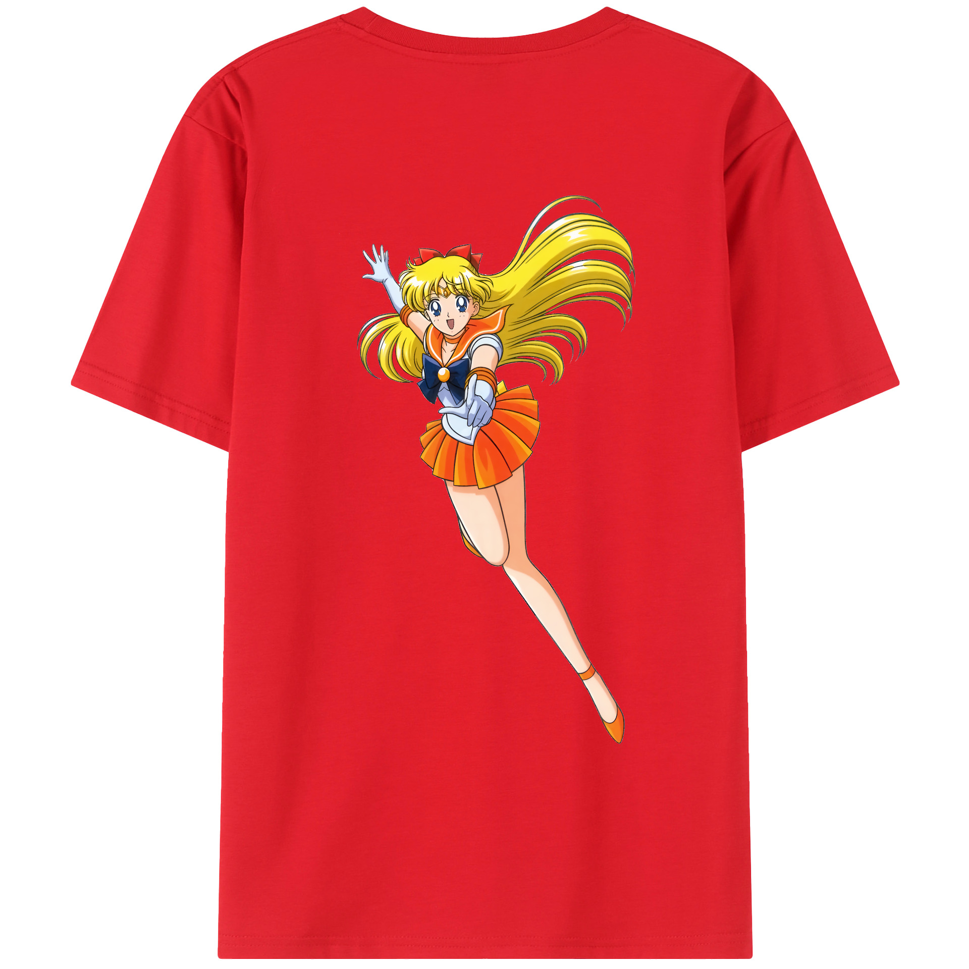 （画像用） 美少女戦士セーラームーン 愛野 美奈子 あいの みなこ Sailor Moon Aino Minako レディース半袖Tシャツ(バックプリント)