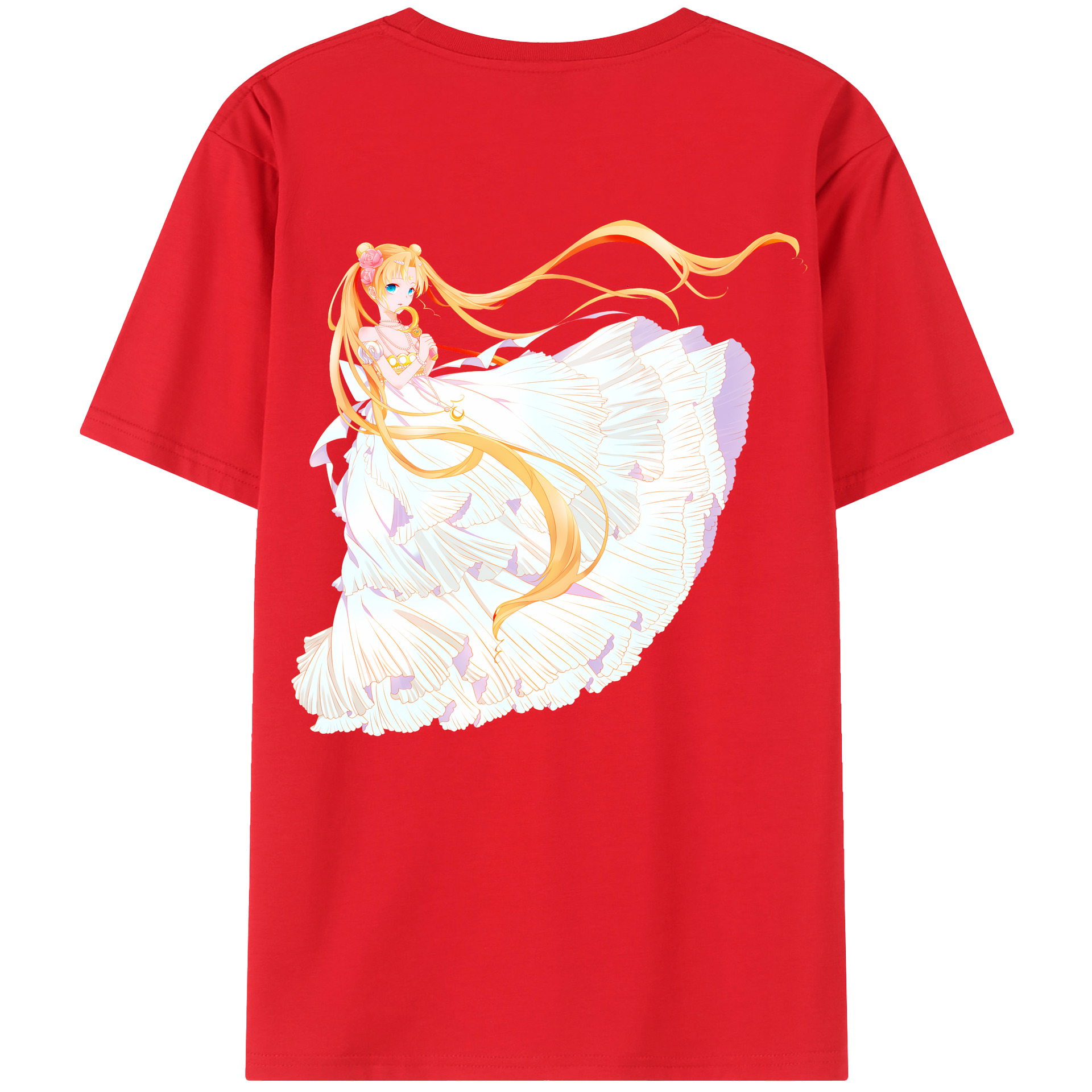 （画像用） 美少女戦士セーラームーン 愛野 美奈子 あいの みなこ Sailor Moon Aino Minako レディース半袖Tシャツ(バックプリント)