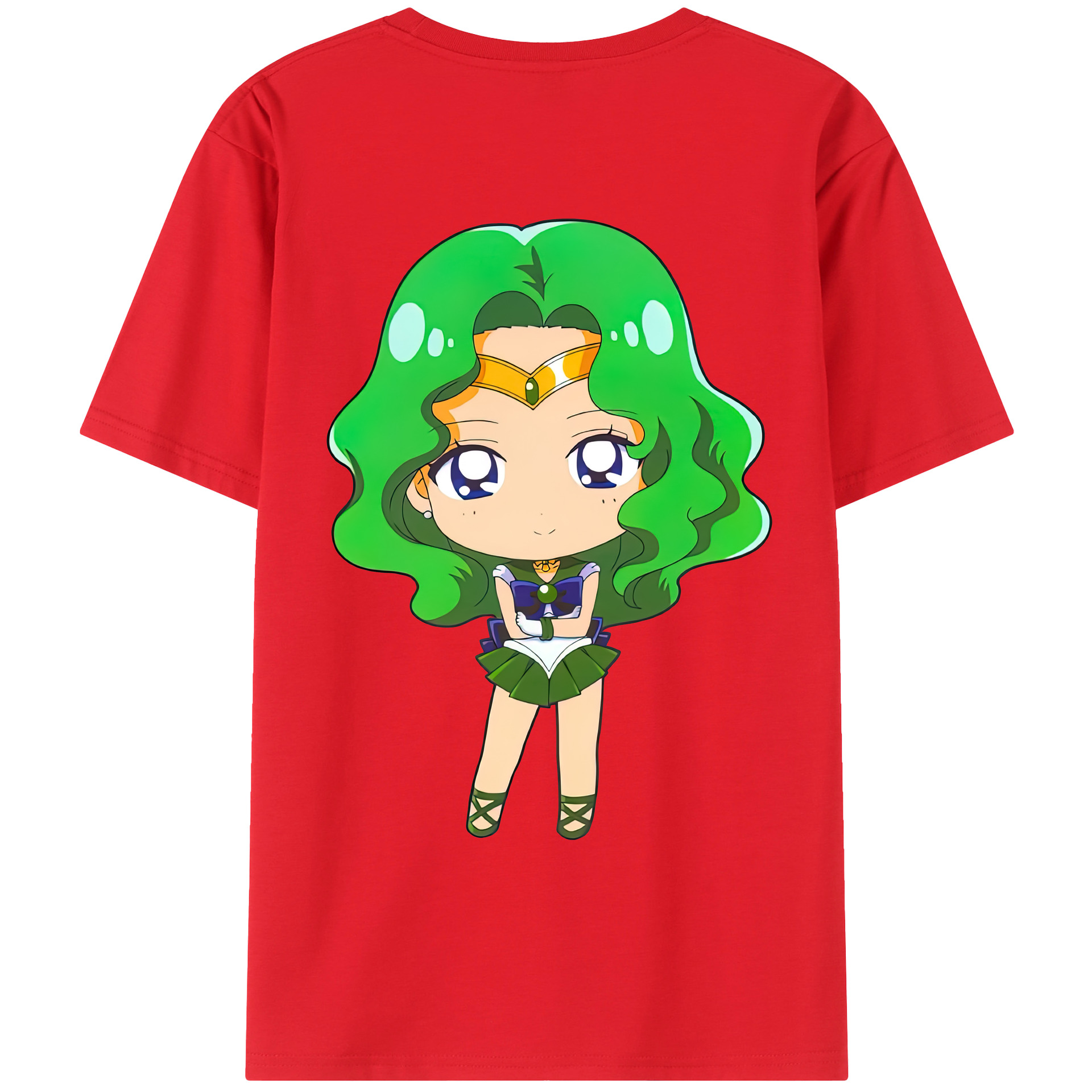（画像用） 美少女戦士セーラームーン 海王 みちる（かいおう みちる） Sailor Moon Kaiou Michiru レディース半袖Tシャツ(バックプリント)