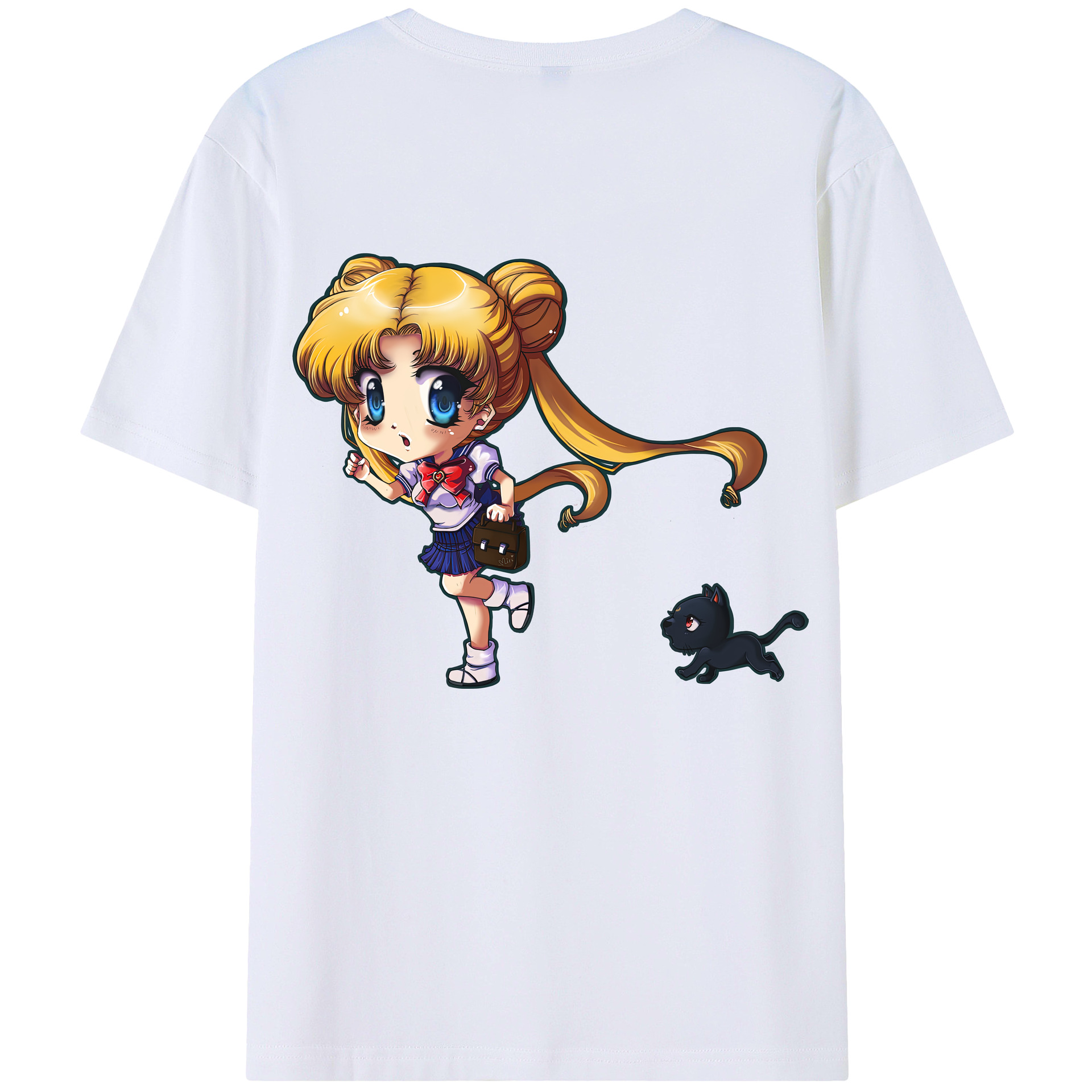 （画像用） 美少女戦士セーラームーン 愛野 美奈子 あいの みなこ Sailor Moon Aino Minako レディース半袖Tシャツ(バックプリント)