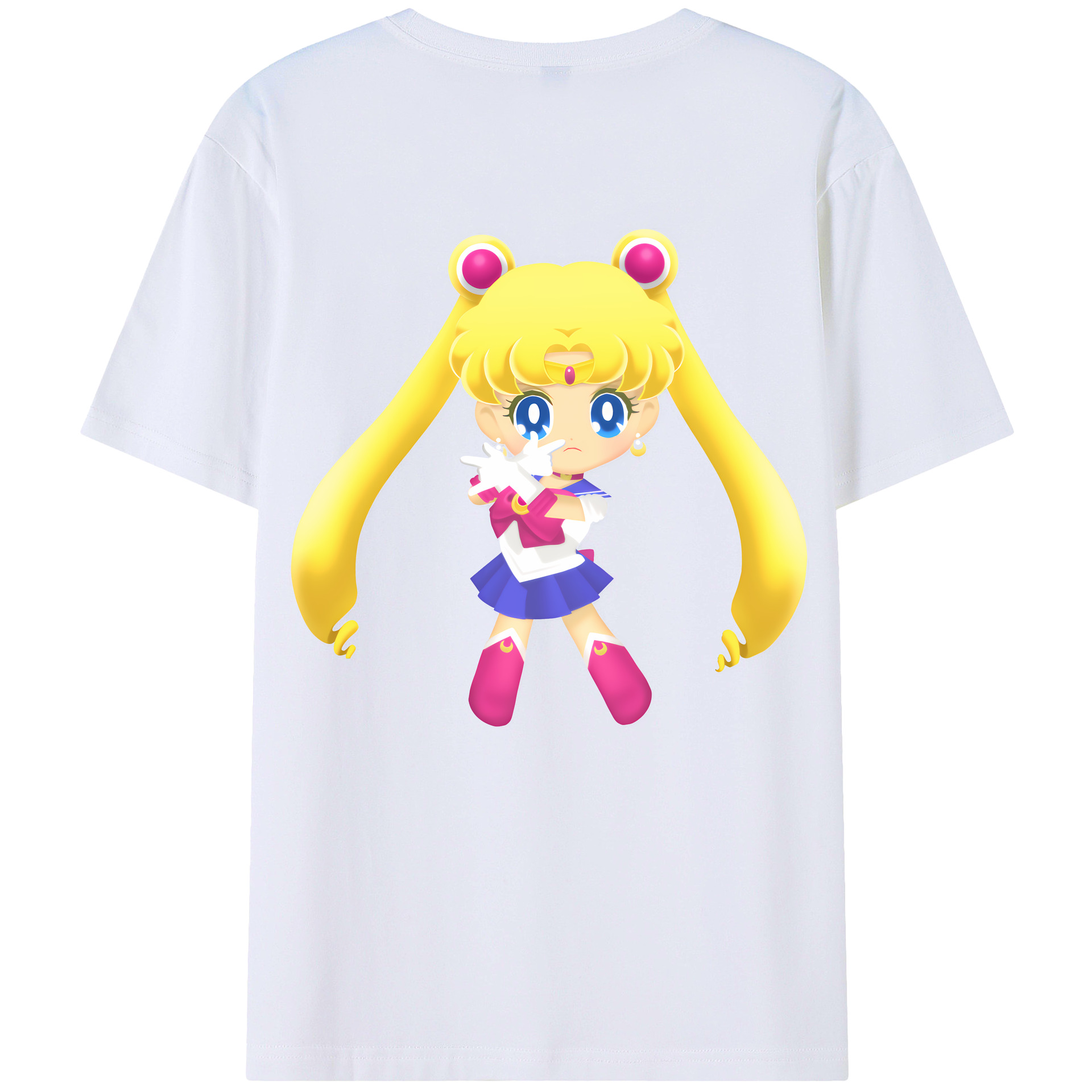 （画像用） 美少女戦士セーラームーン 月野 うさぎ つきの うさぎ Sailor Moon Tsukino Usagi レディース半袖Tシャツ(バックプリント)