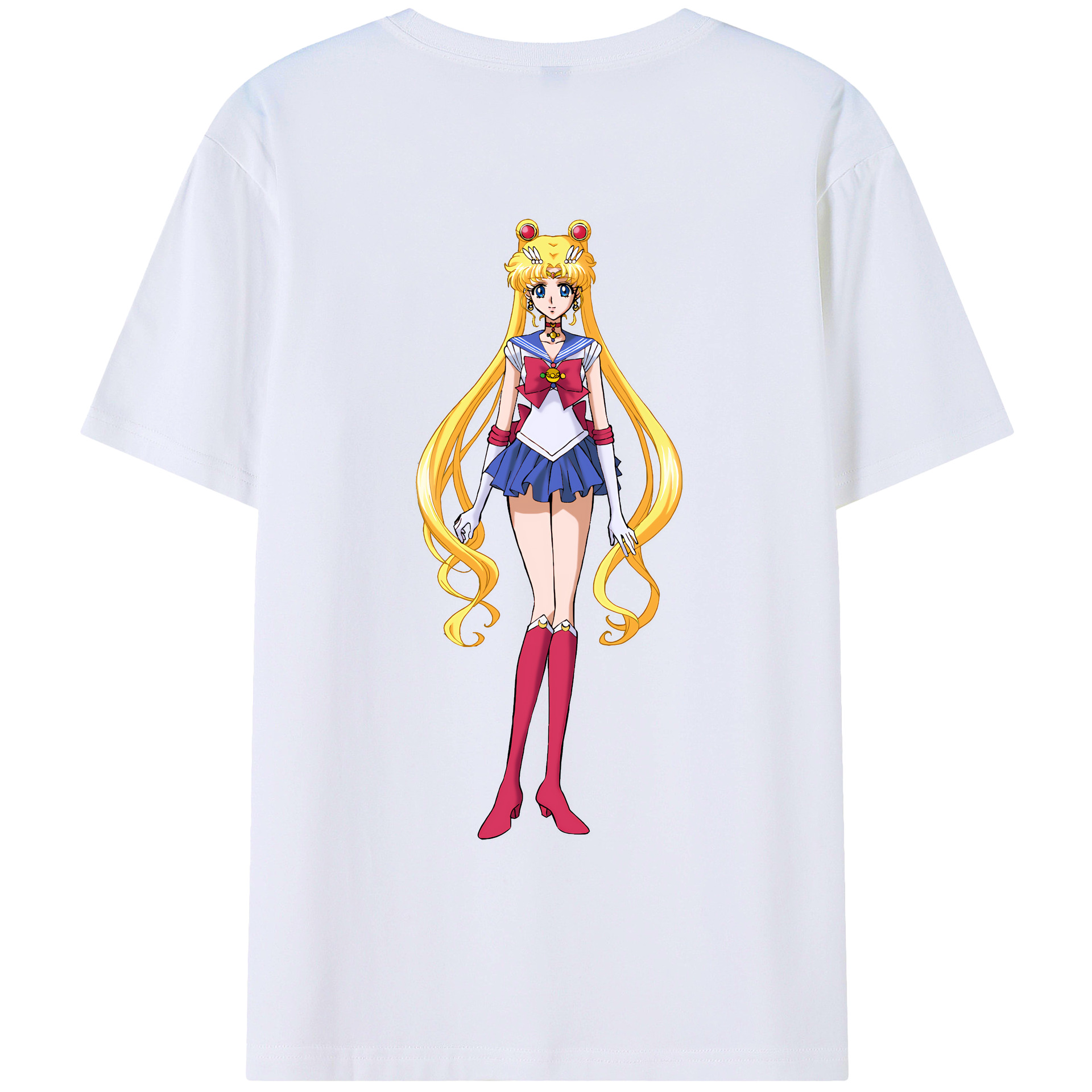 （画像用） 美少女戦士セーラームーン 月野 うさぎ つきの うさぎ Sailor Moon Tsukino Usagi レディース半袖Tシャツ(バックプリント)