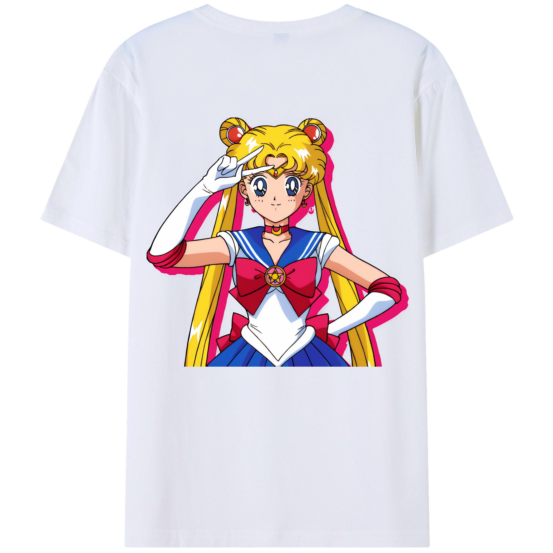 （画像用） 美少女戦士セーラームーン 月野 うさぎ つきの うさぎ Sailor Moon Tsukino Usagi レディース半袖Tシャツ(バックプリント)