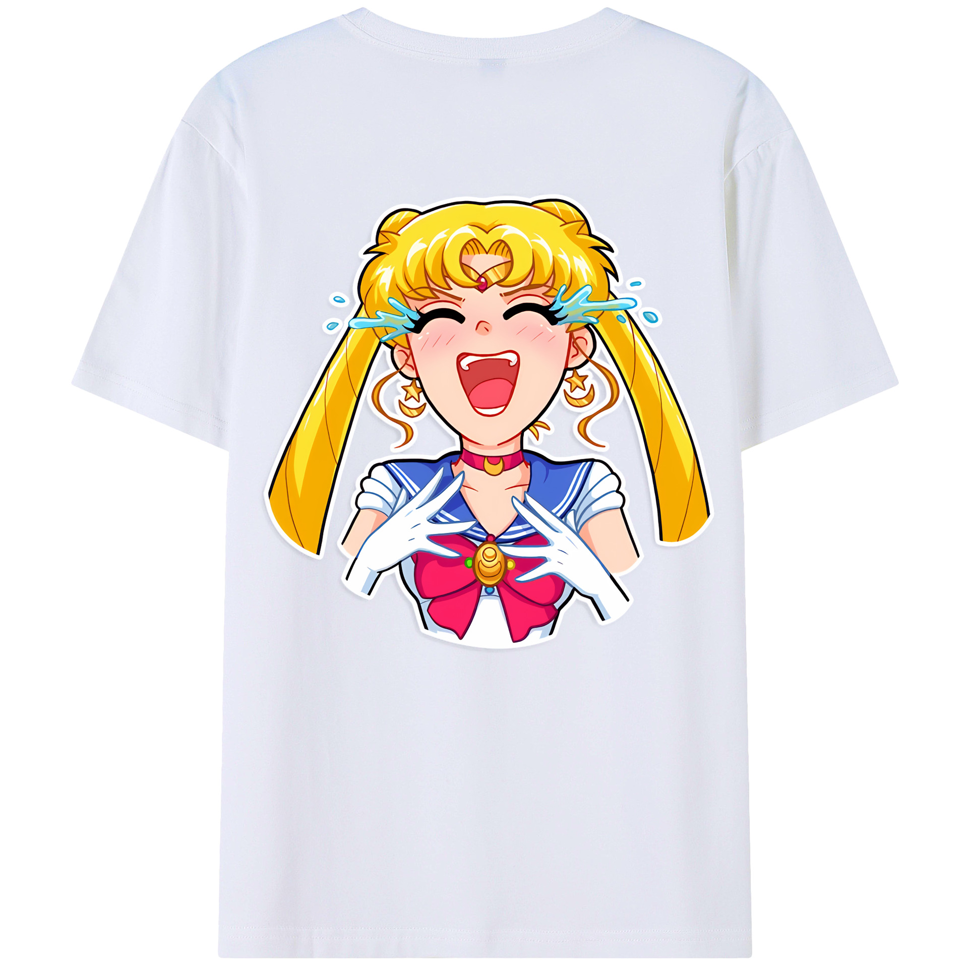 （画像用） 美少女戦士セーラームーン 月野 うさぎ つきの うさぎ Sailor Moon Tsukino Usagi レディース半袖Tシャツ(バックプリント)