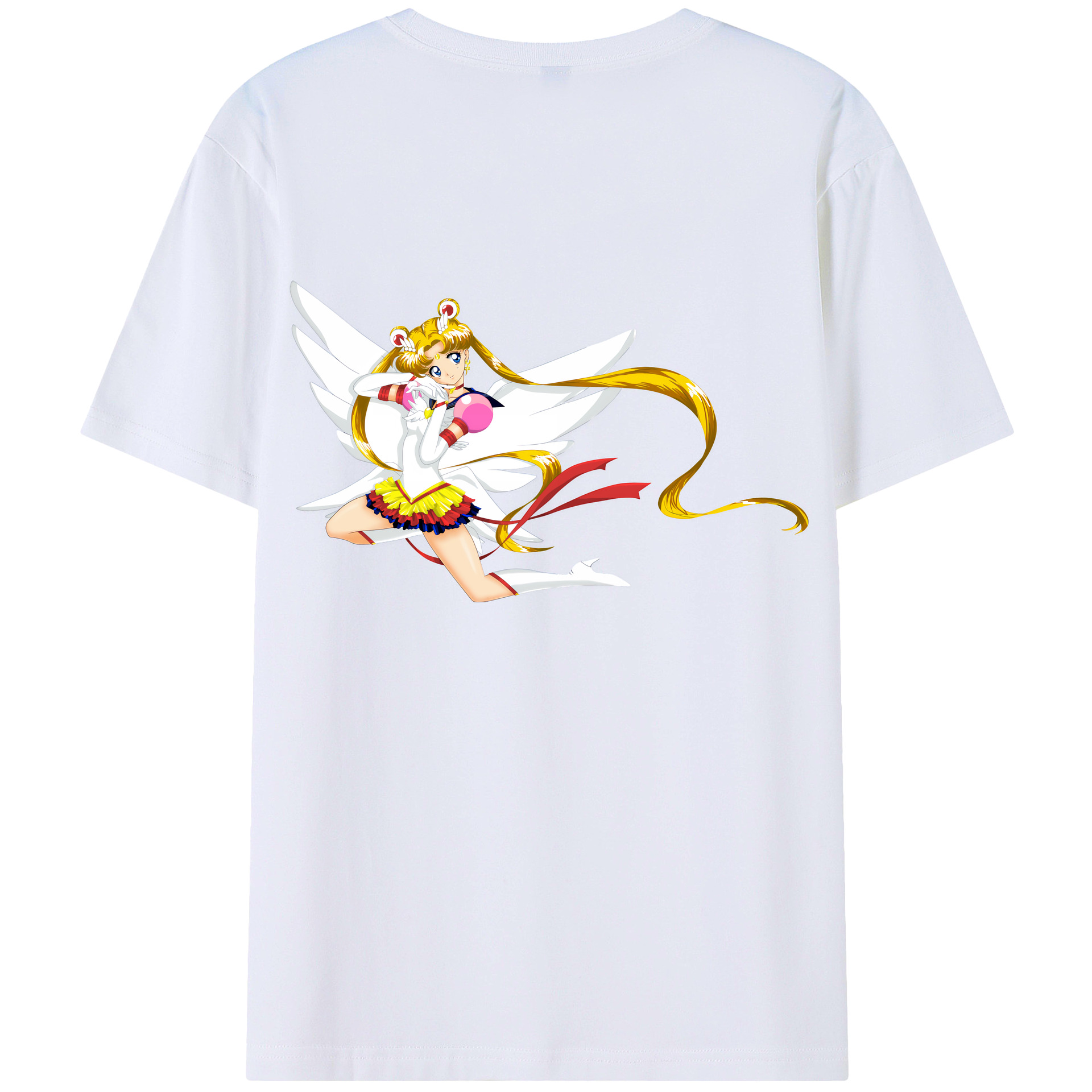 （画像用） 美少女戦士セーラームーン 月野 うさぎ つきの うさぎ Sailor Moon Tsukino Usagi レディース半袖Tシャツ(バックプリント)