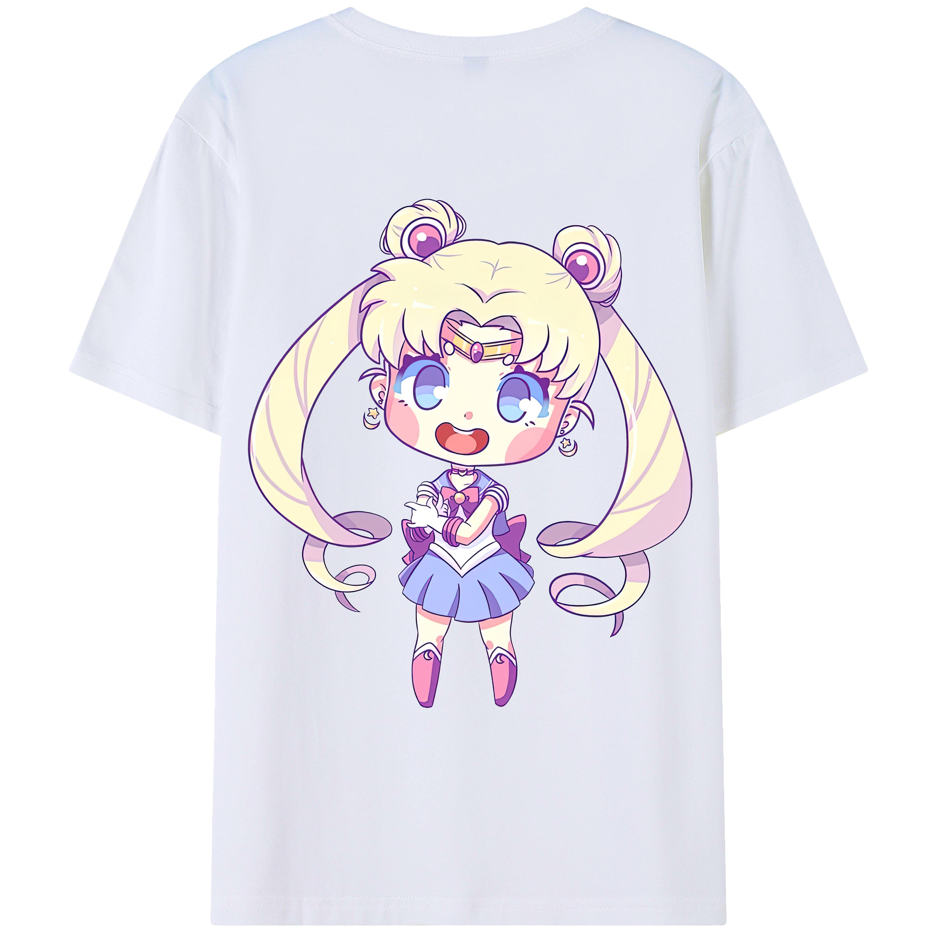 （画像用） 美少女戦士セーラームーン 月野 うさぎ つきの うさぎ Sailor Moon Tsukino Usagi レディース半袖Tシャツ(バックプリント)
