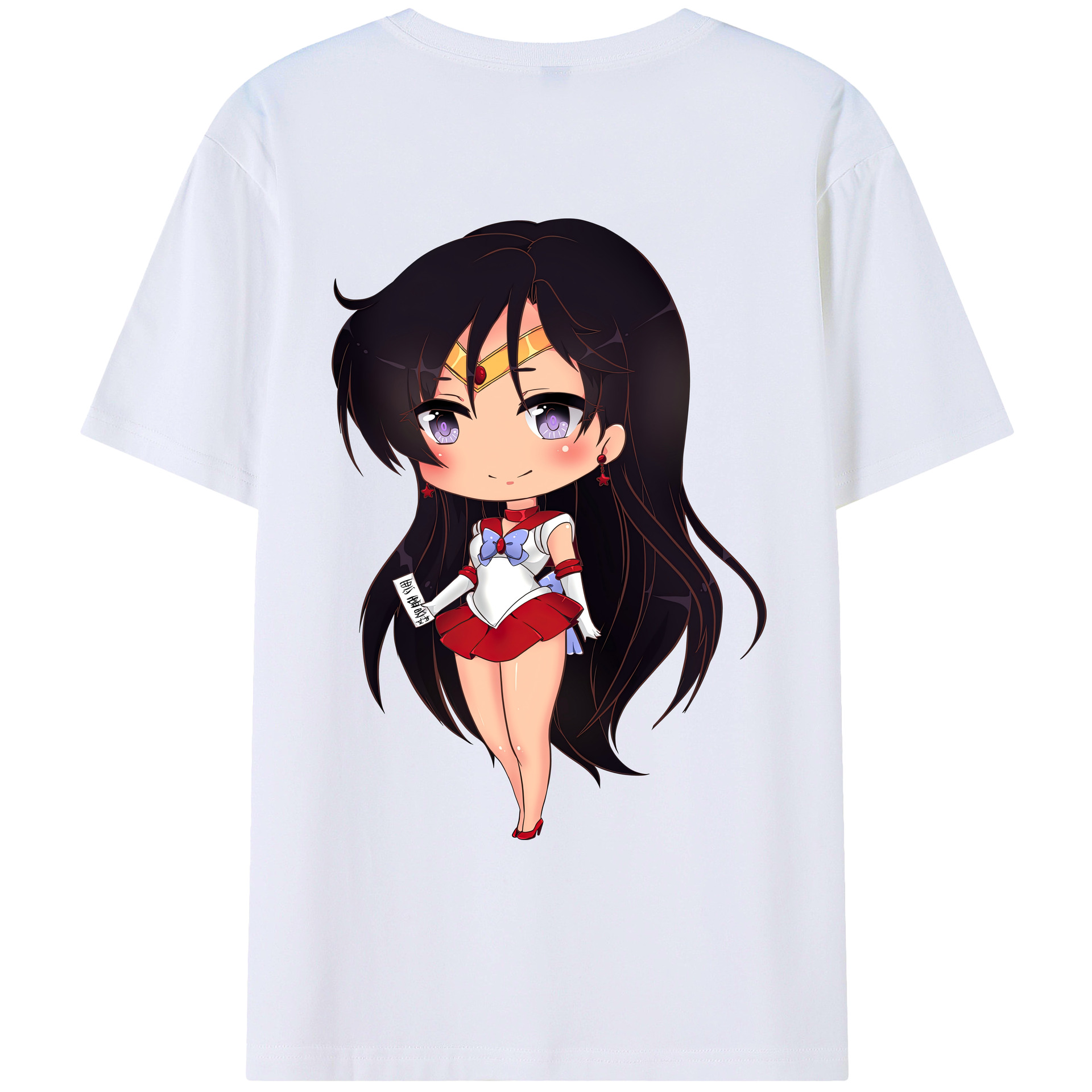 （画像用） 美少女戦士セーラームーン 火野レイ ひの レイ Sailor Moon Hino Rei （セーラーマーズ,Sailor Mars） レディース半袖Tシャツ(バックプリント)
