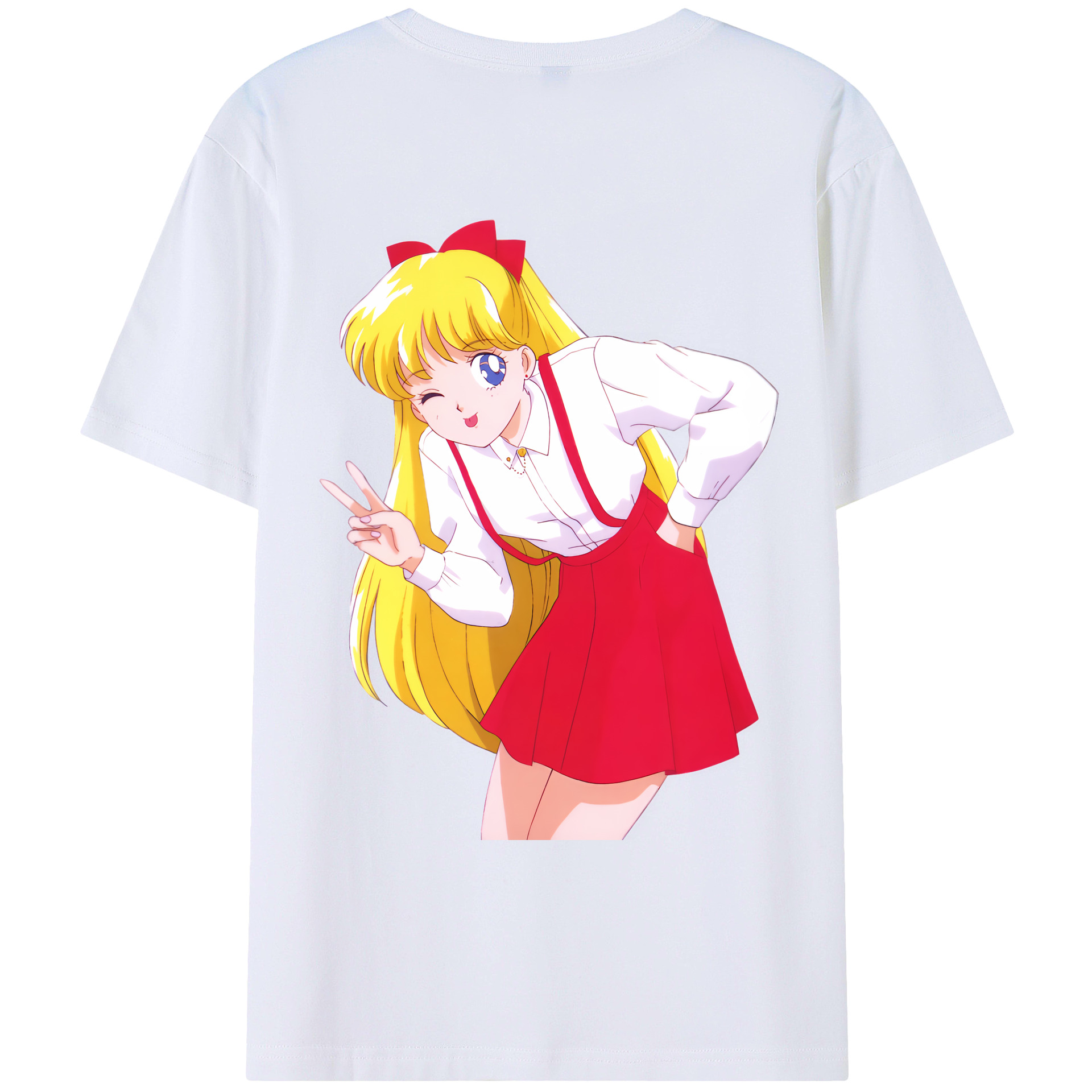 （画像用） 美少女戦士セーラームーン 愛野 美奈子 あいの みなこ Sailor Moon Aino Minako レディース半袖Tシャツ(バックプリント)