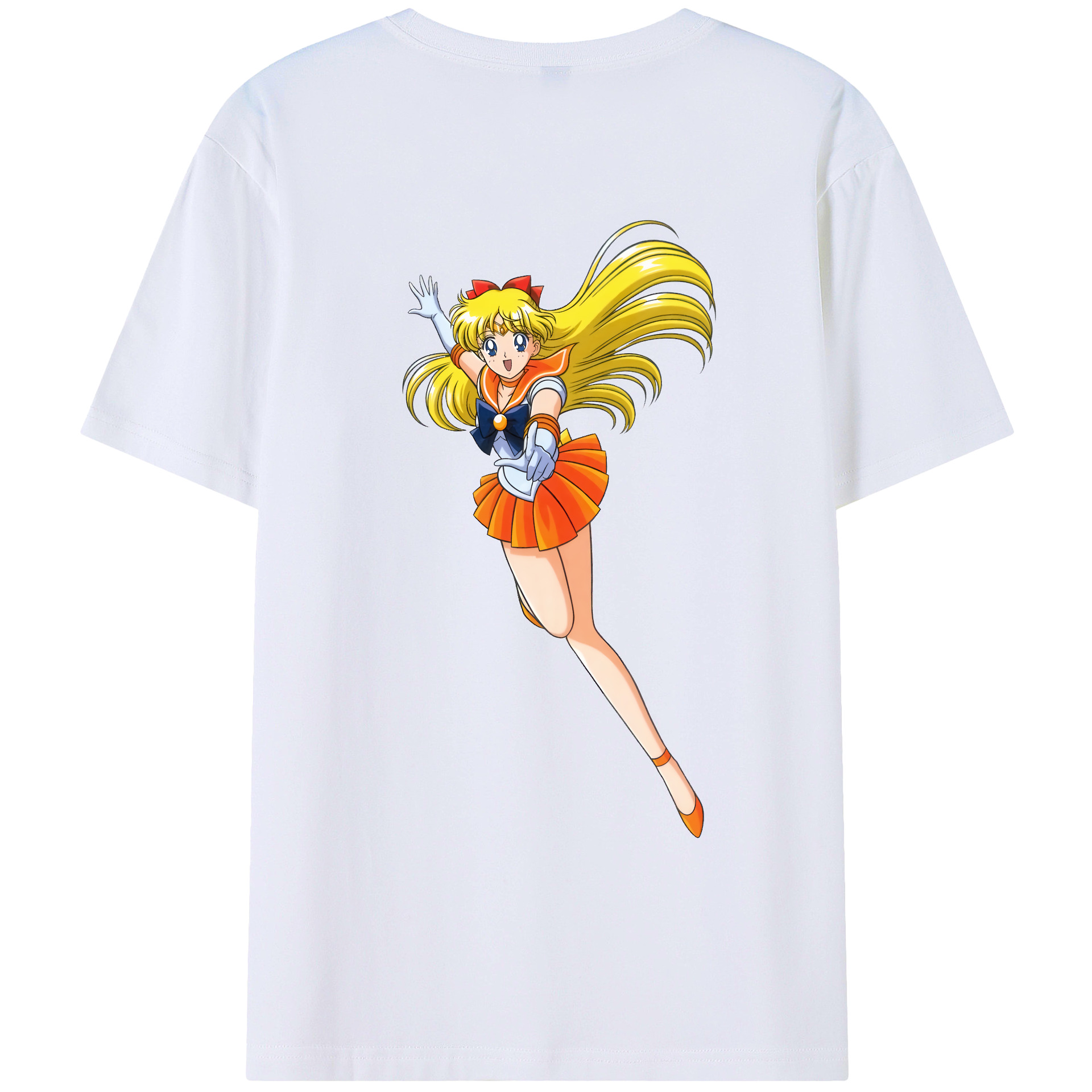 （画像用） 美少女戦士セーラームーン 愛野 美奈子 あいの みなこ Sailor Moon Aino Minako レディース半袖Tシャツ(バックプリント)
