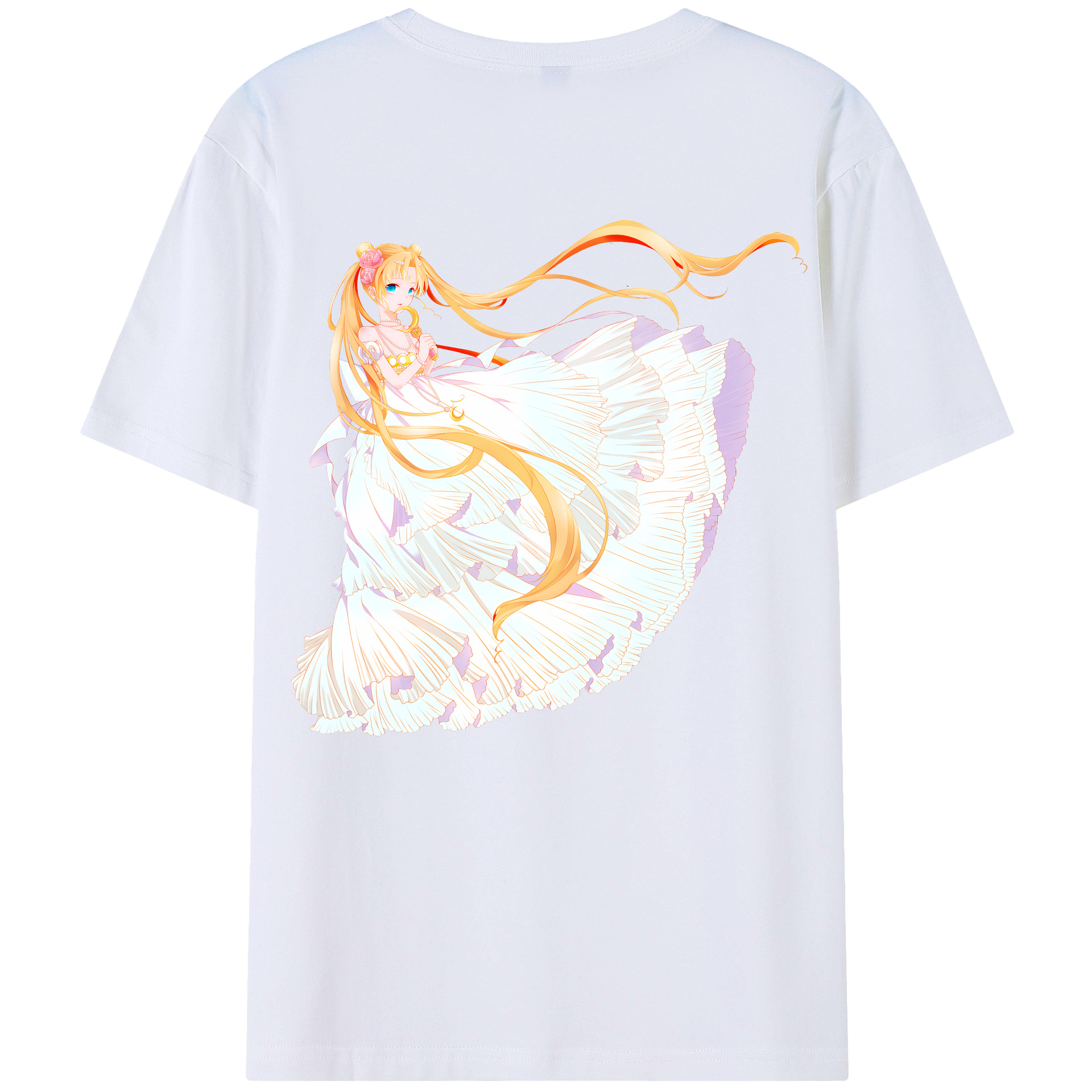 （画像用） 美少女戦士セーラームーン 愛野 美奈子 あいの みなこ Sailor Moon Aino Minako レディース半袖Tシャツ(バックプリント)