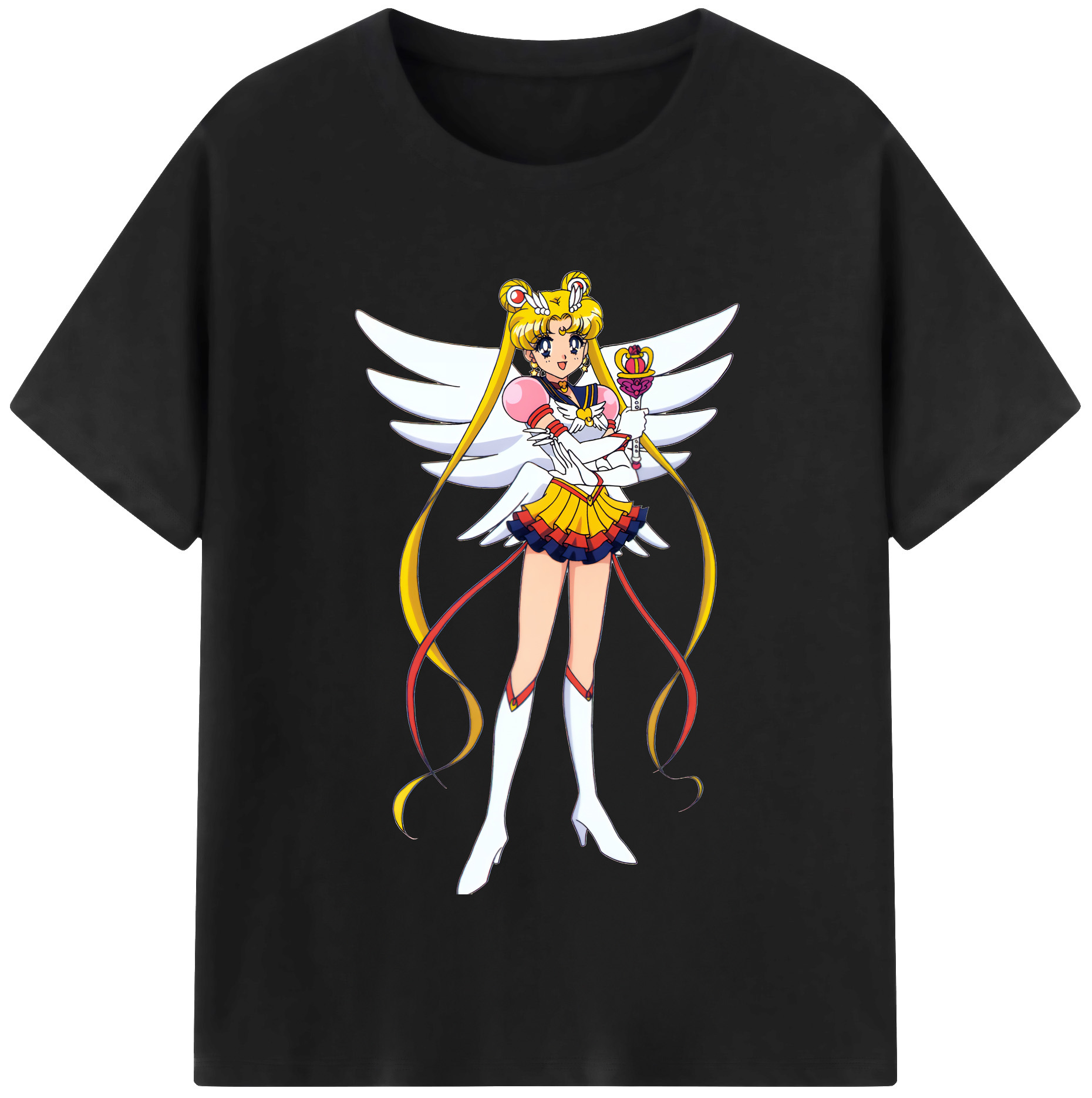 （画像用） 美少女戦士セーラームーン 月野 うさぎ つきの うさぎ Sailor Moon Tsukino Usagi レディースカジュアルプリントTシャツ（綿100％）